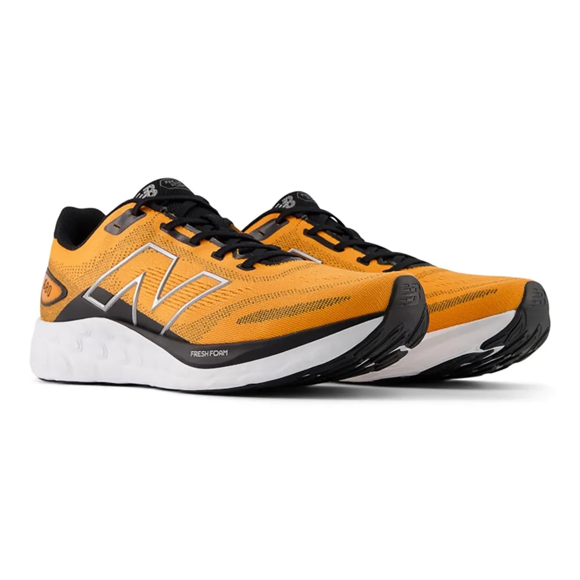 New Balance Men's Fresh Foam 680 v8 in Orange/Black/Grey Textile