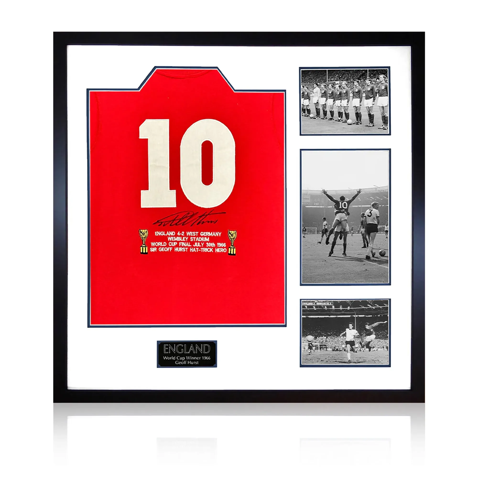 Geoff Hurst Signed England Shirt Elite Frame