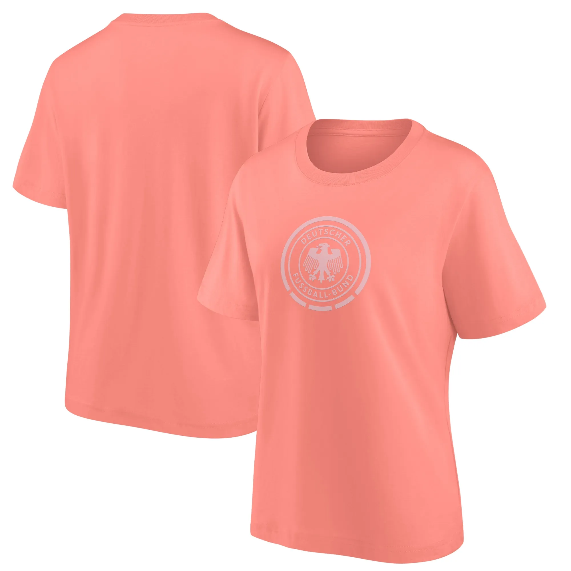DFB Mono Logo Graphic Oversized T-Shirt - Coral Haze - Womens