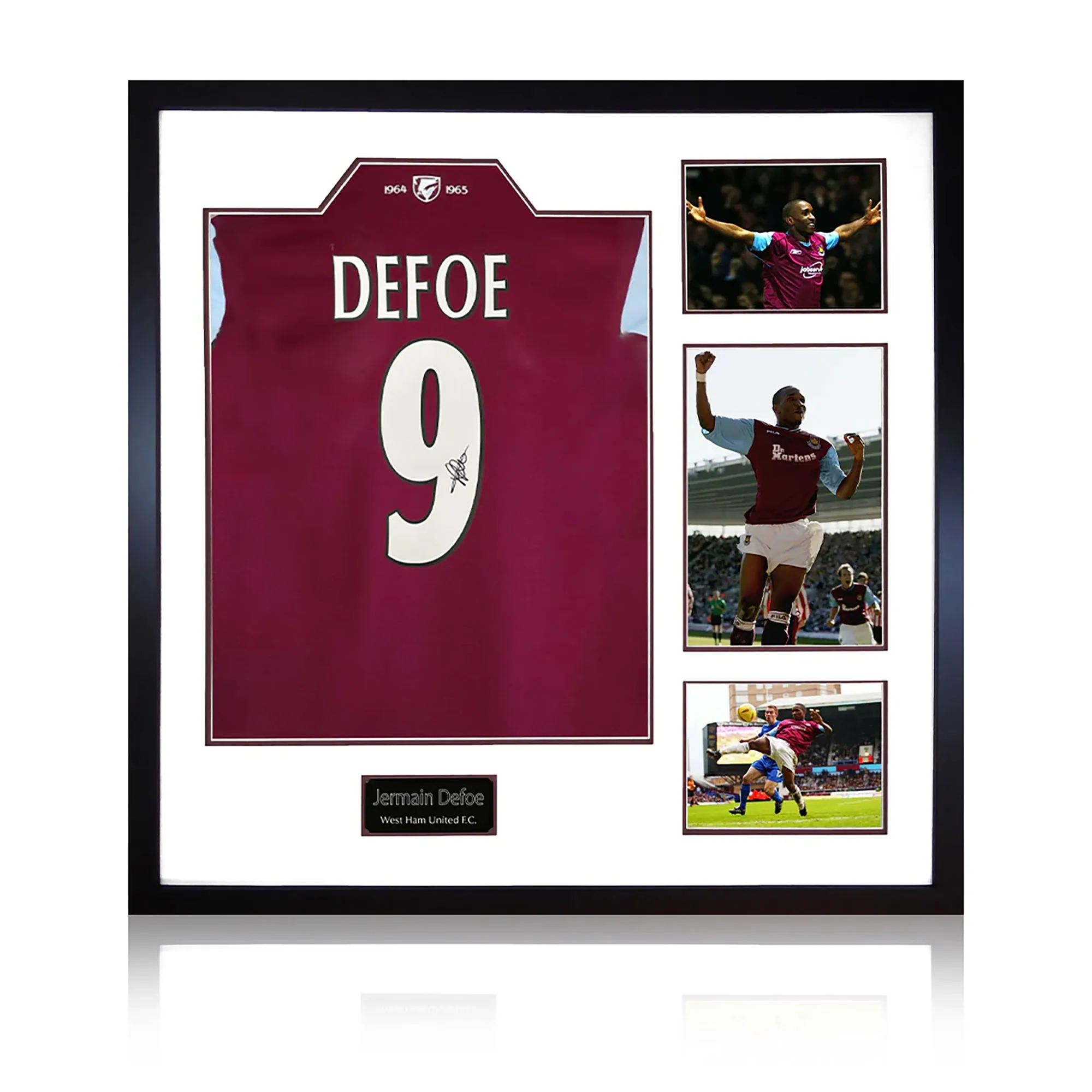 Jermain Defoe Signed West Ham United Shirt Elite Frame