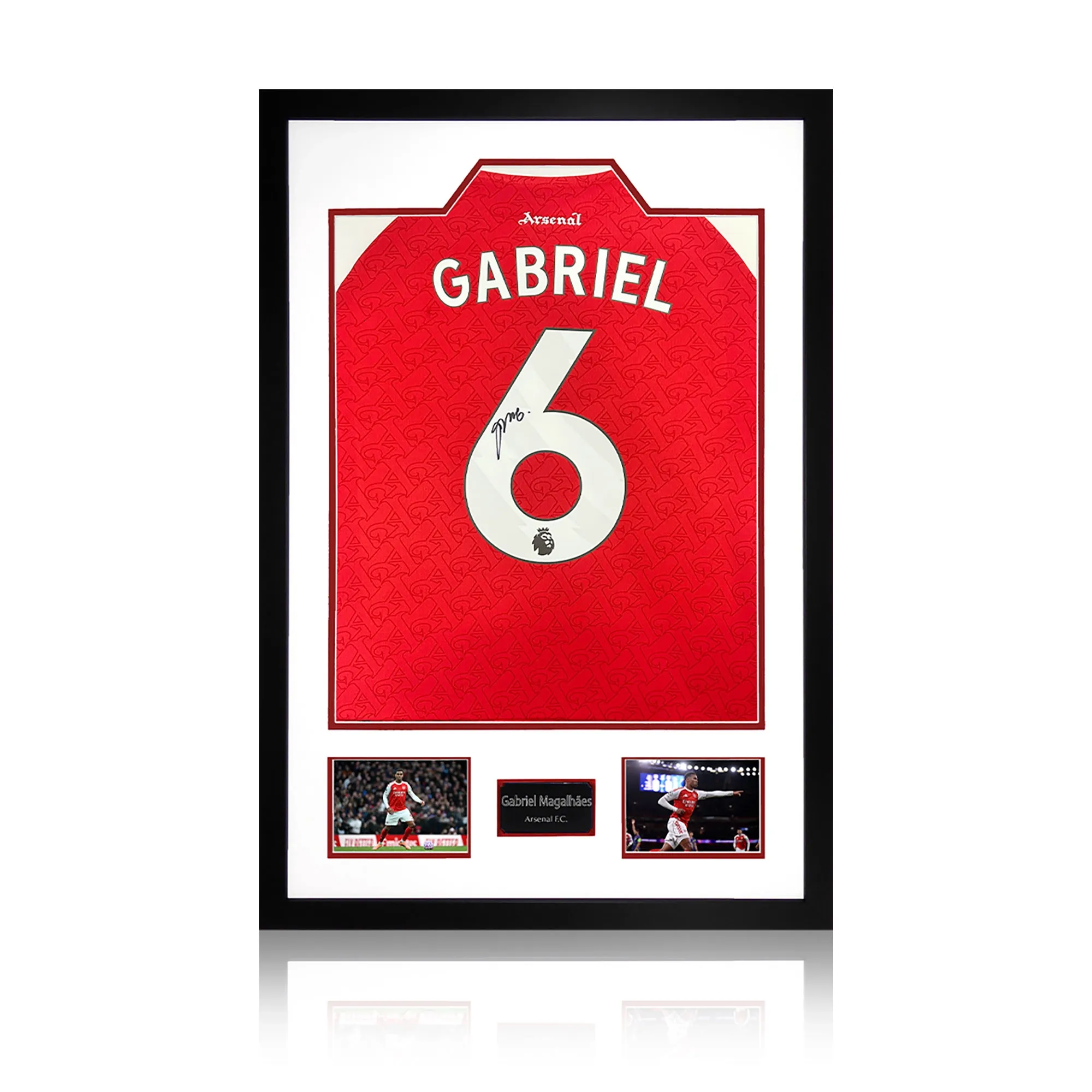 Gabriel Magalhães Signed Arsenal 24/25 Shirt Premium Frame