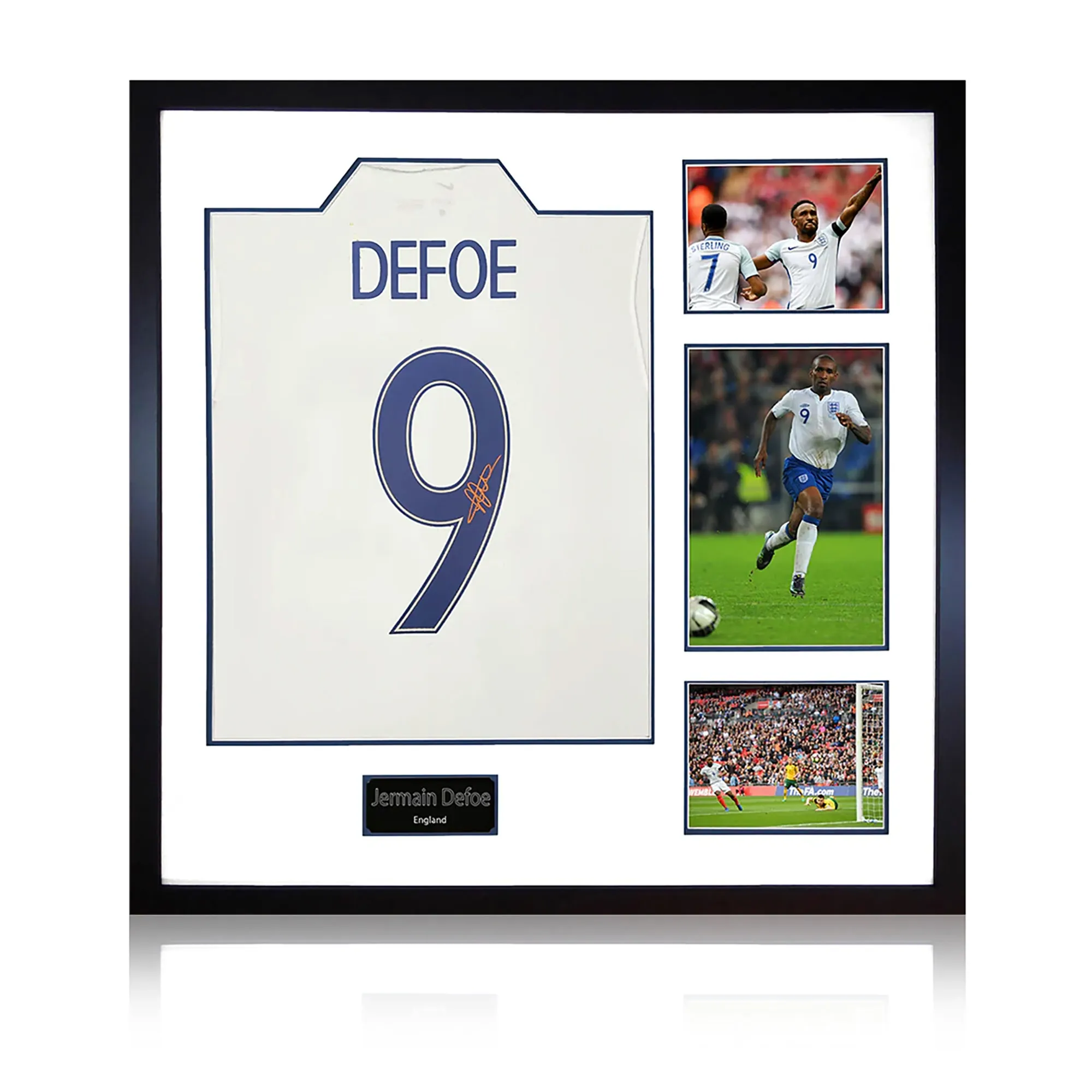 Jermain Defoe Signed England Shirt Elite Frame