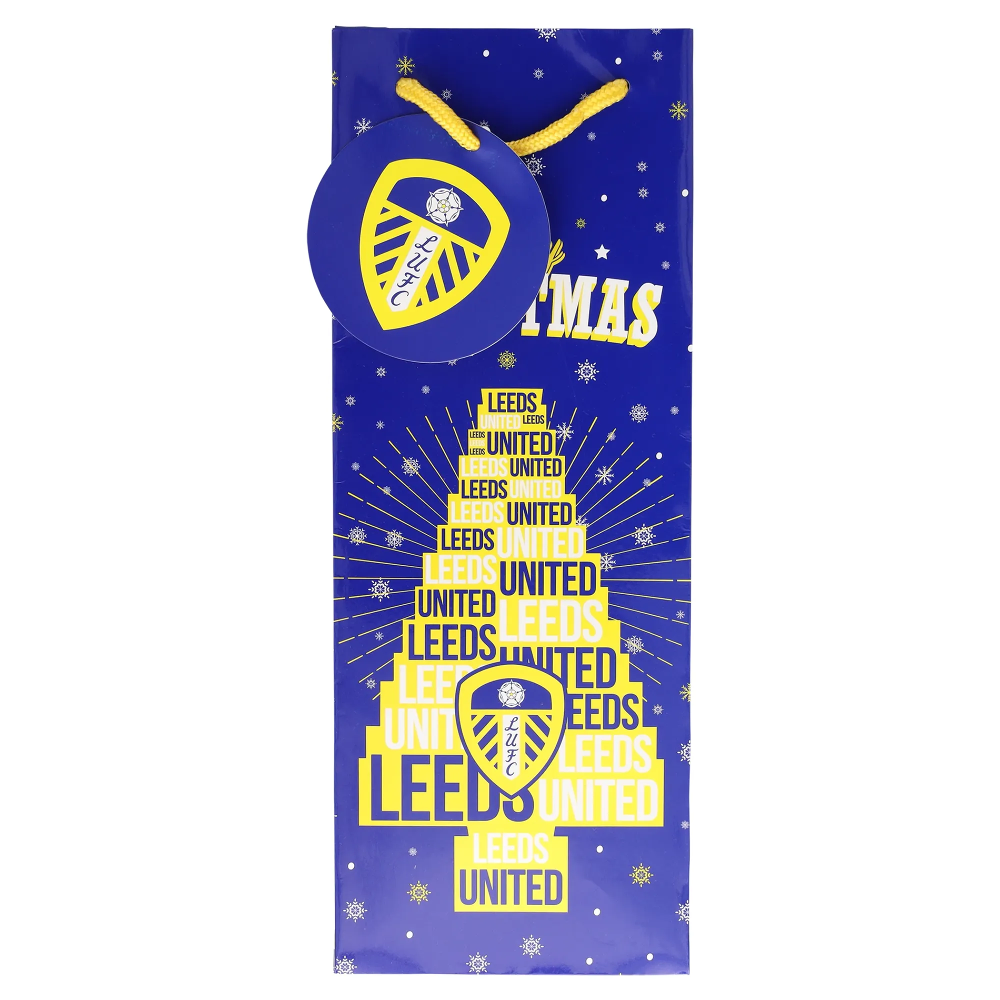 Leeds United Christmas Tree Bottle Bag - Royal