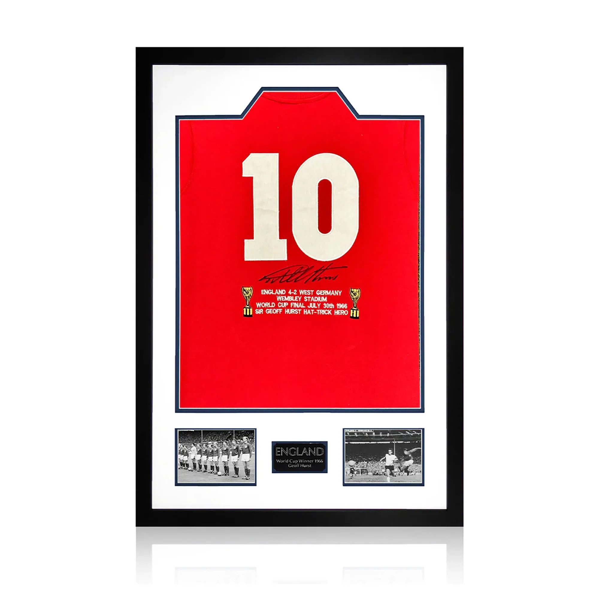 Geoff Hurst Signed England Shirt Premium Frame