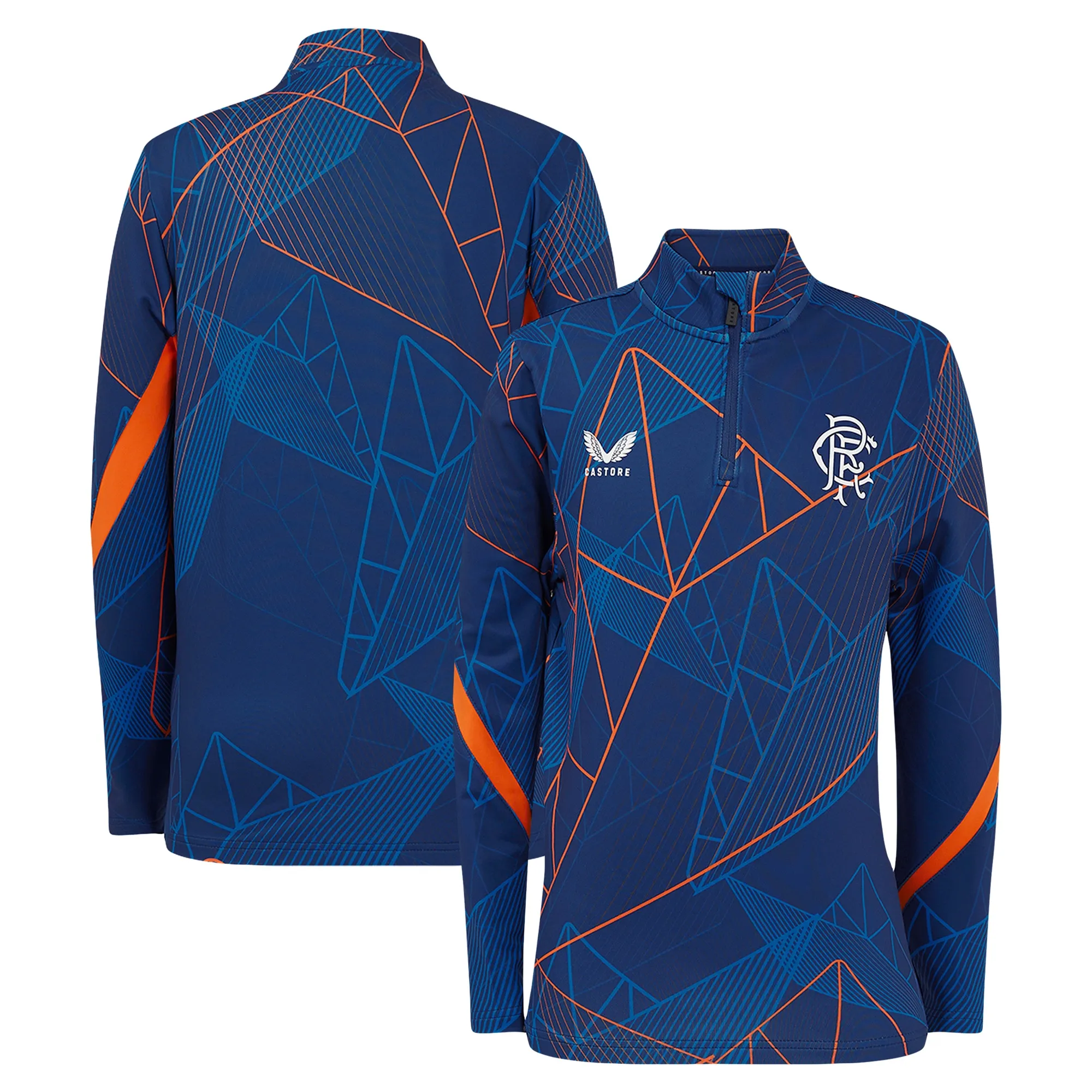 Glasgow Rangers Castore League Matchday 1/4 Zip Midlayer - Dark Blue - Kids