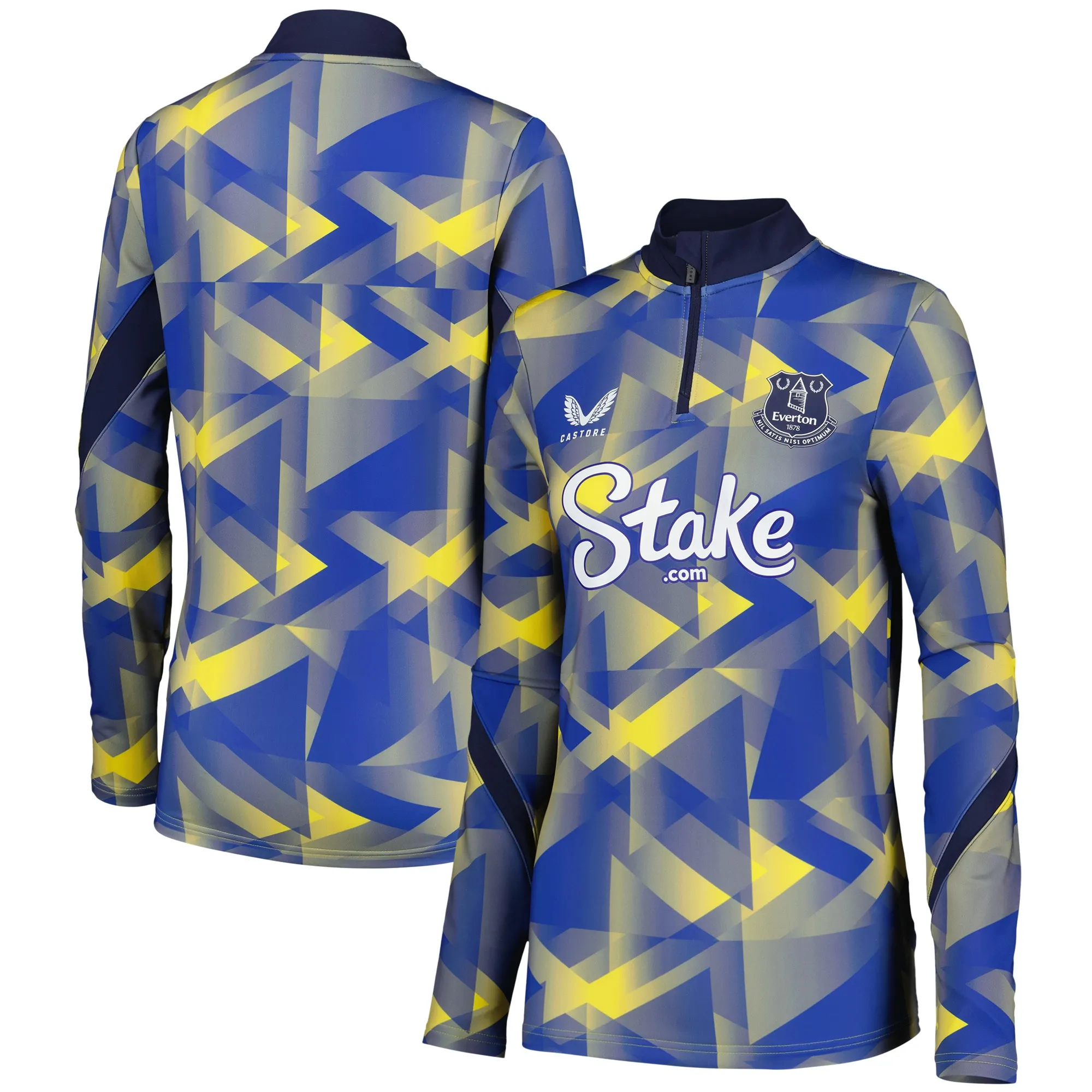Everton Castore League Matchday 1/4 Zip Midlayer - Yellow - Womens