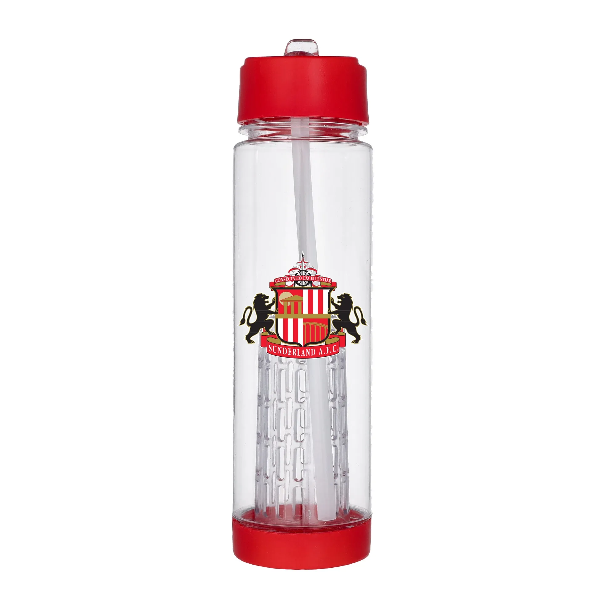 Sunderland Logo Clear Plastic 650ml Drink Bottle - Red