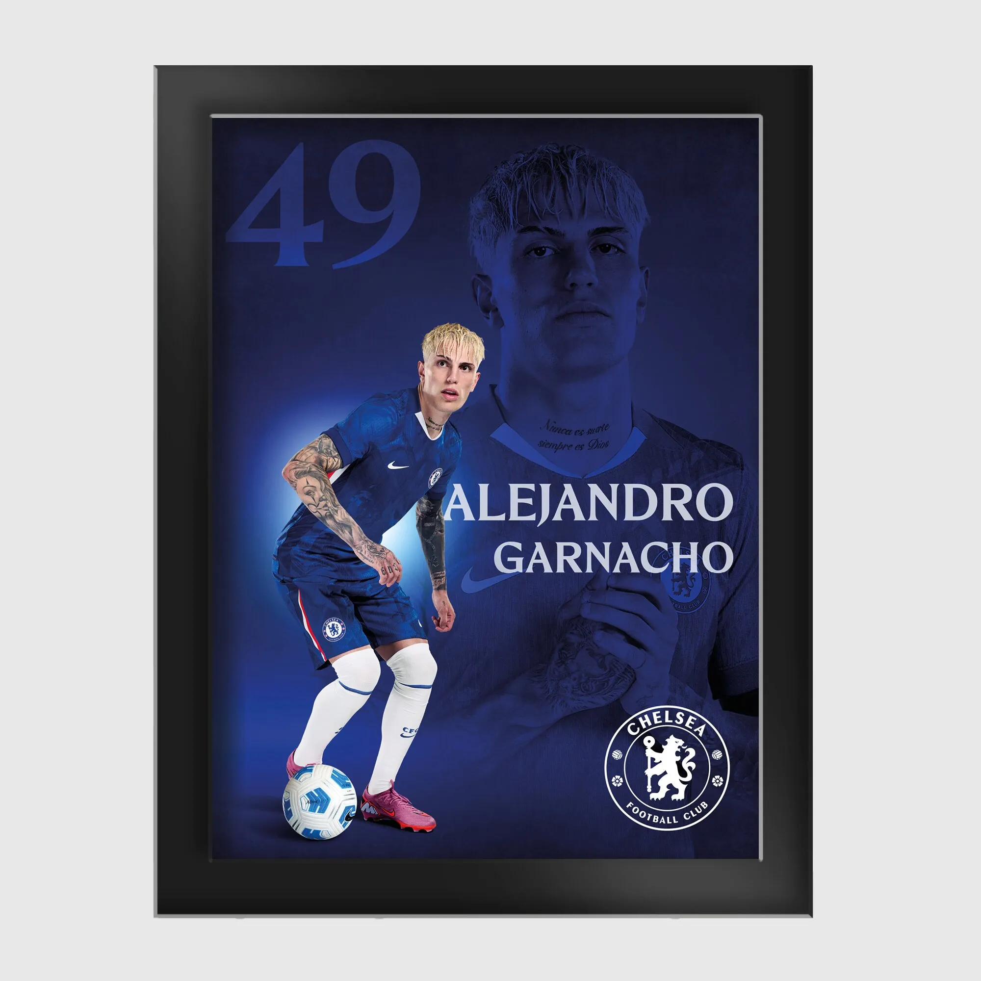 Chelsea Alejandro Garnacho 2025-26 Tempered Glass Frame - 6 x 8