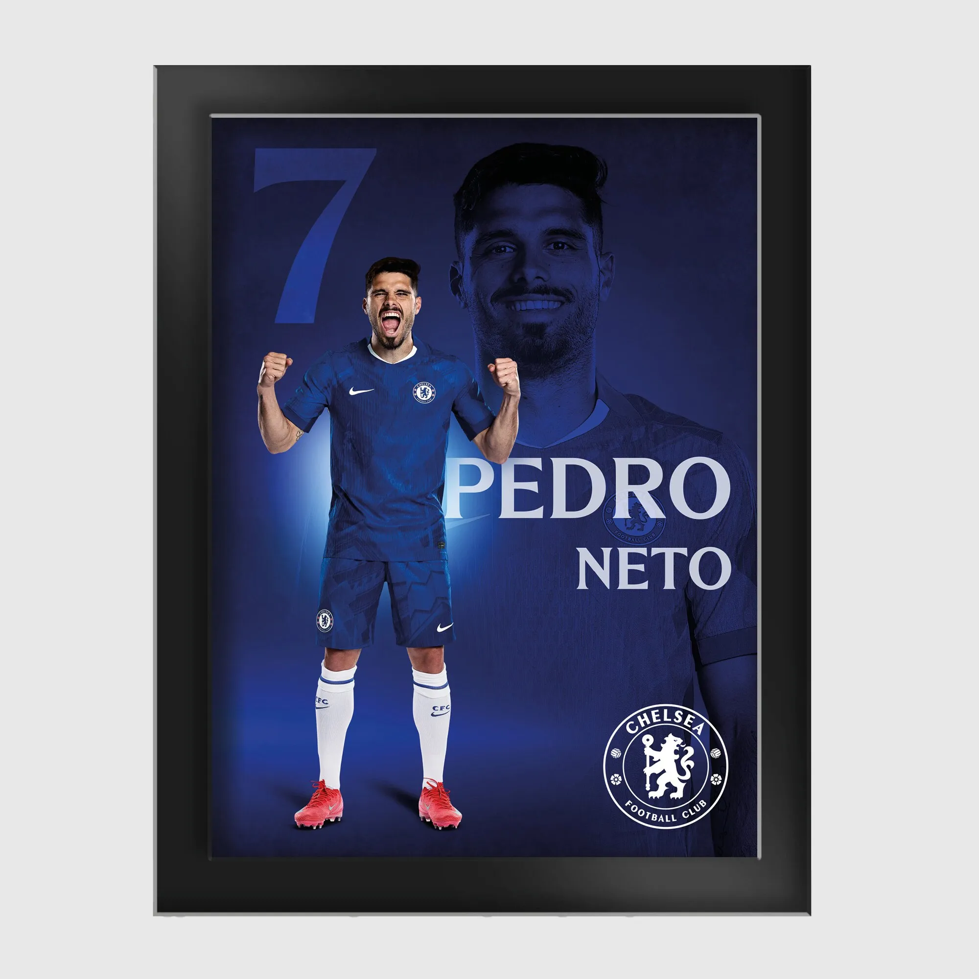 Chelsea Pedro Neto 2025-26 Tempered Glass Frame - 6 x 8