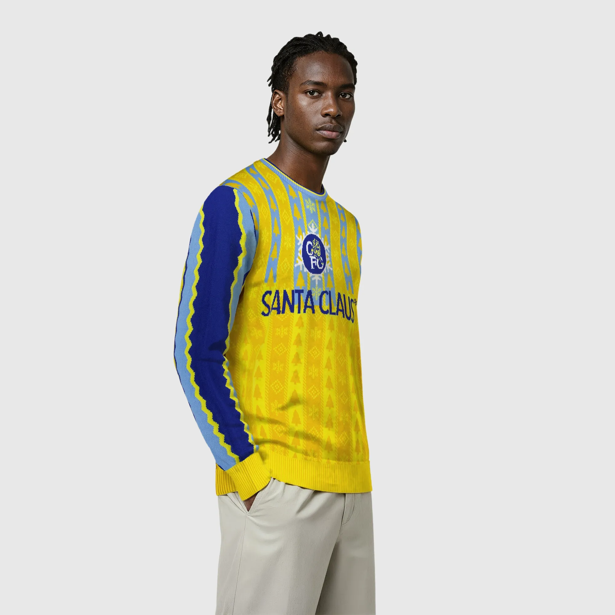 Chelsea Retro Christmas Jumper - Yellow - Unisex