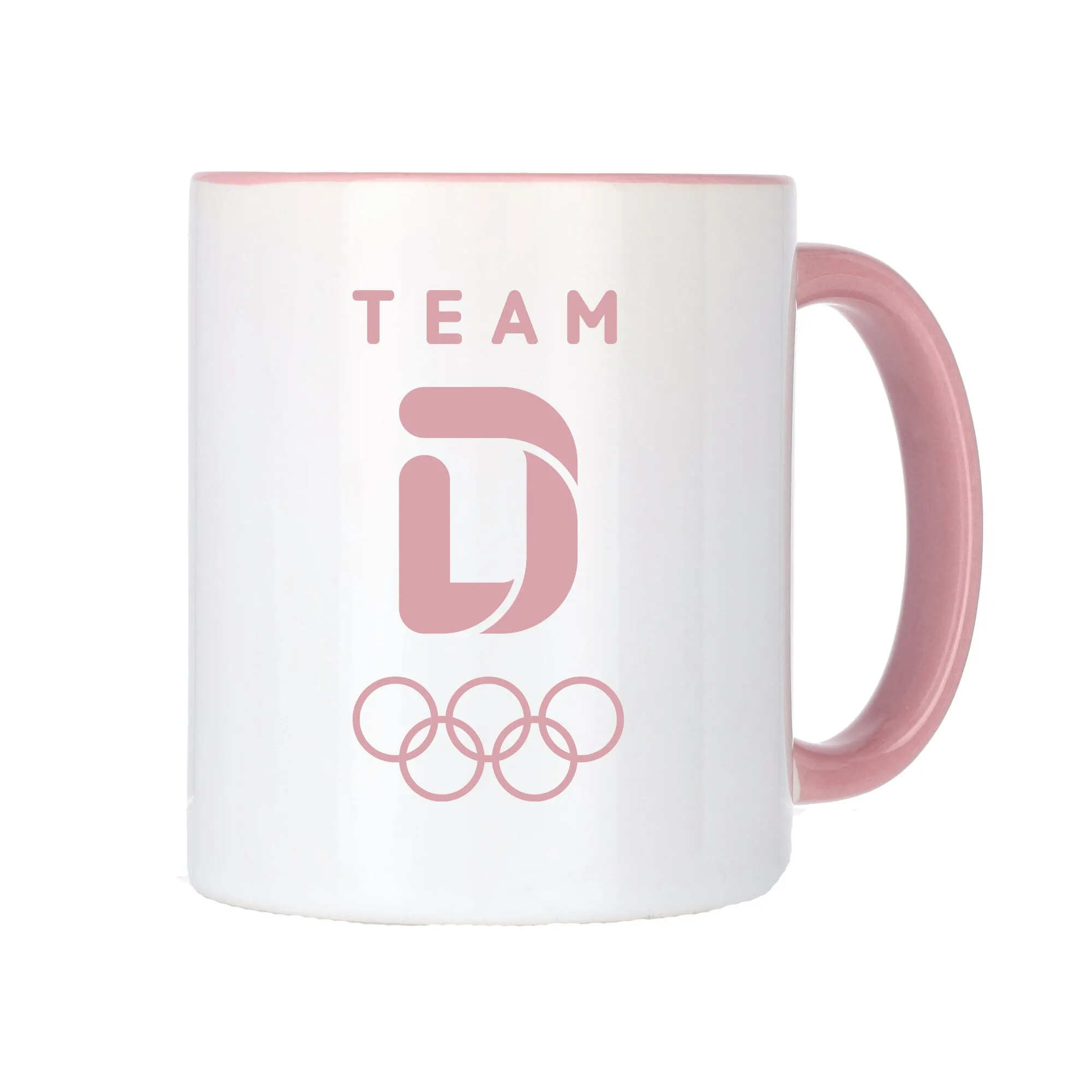 Team D Primary Logo Coloured inside 11oz Coffee Mug - Pink