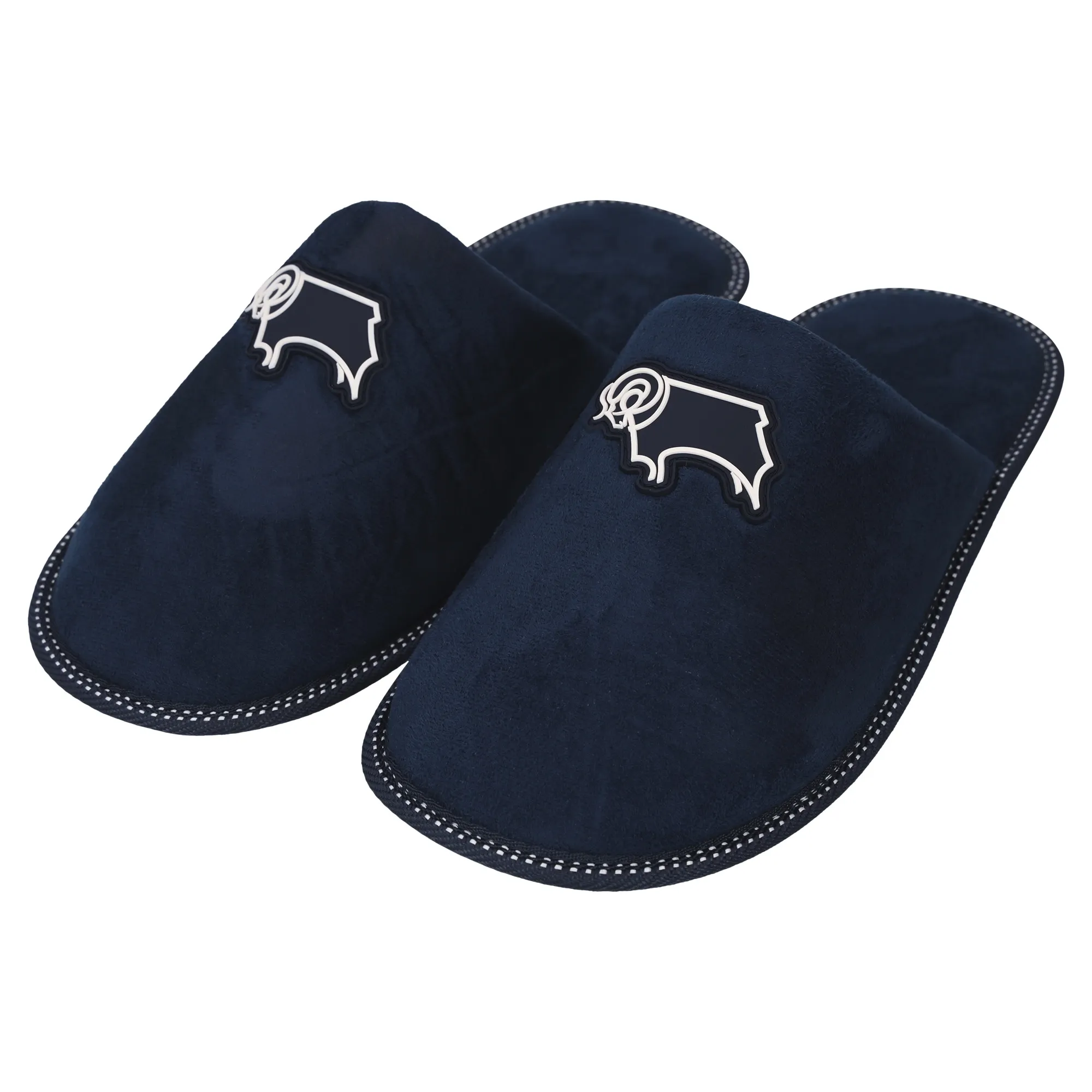 Derby County Mule Slippers - Navy - Mens