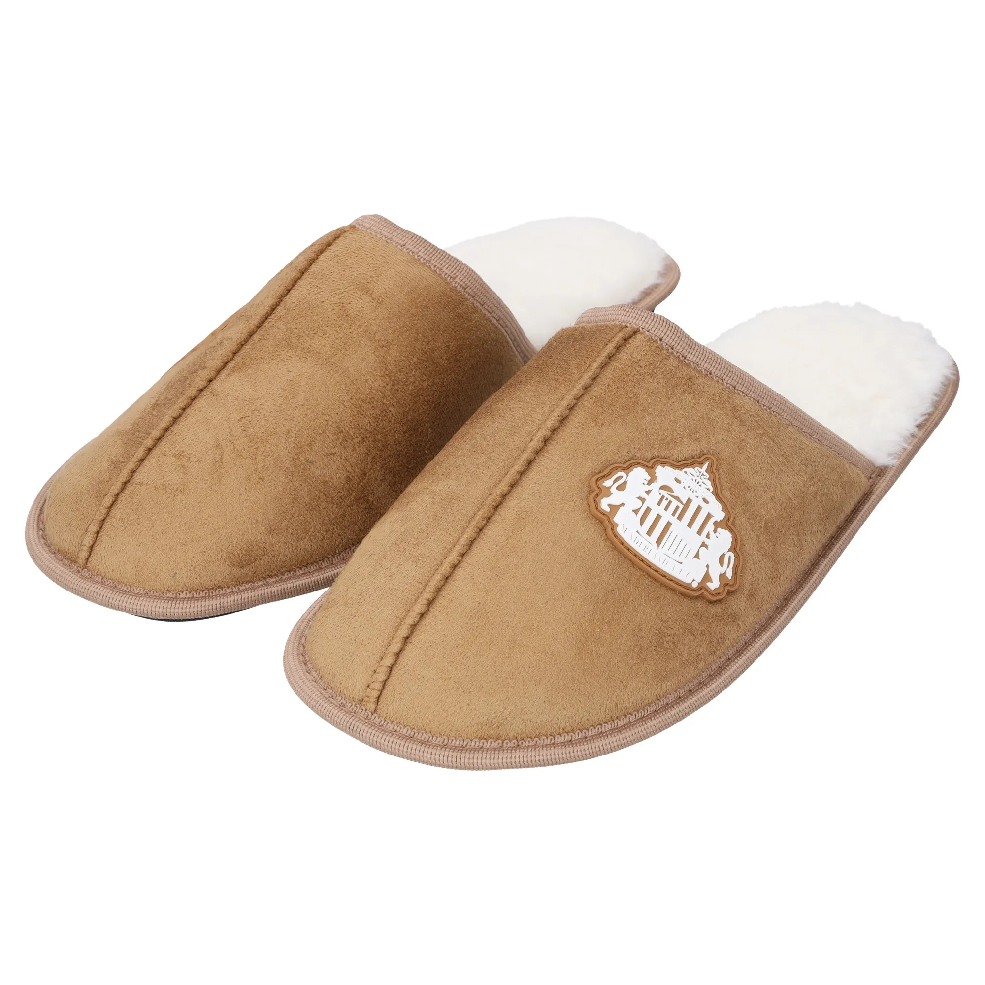 Sunderland Fur Lined Mule Slippers - Tan - Mens