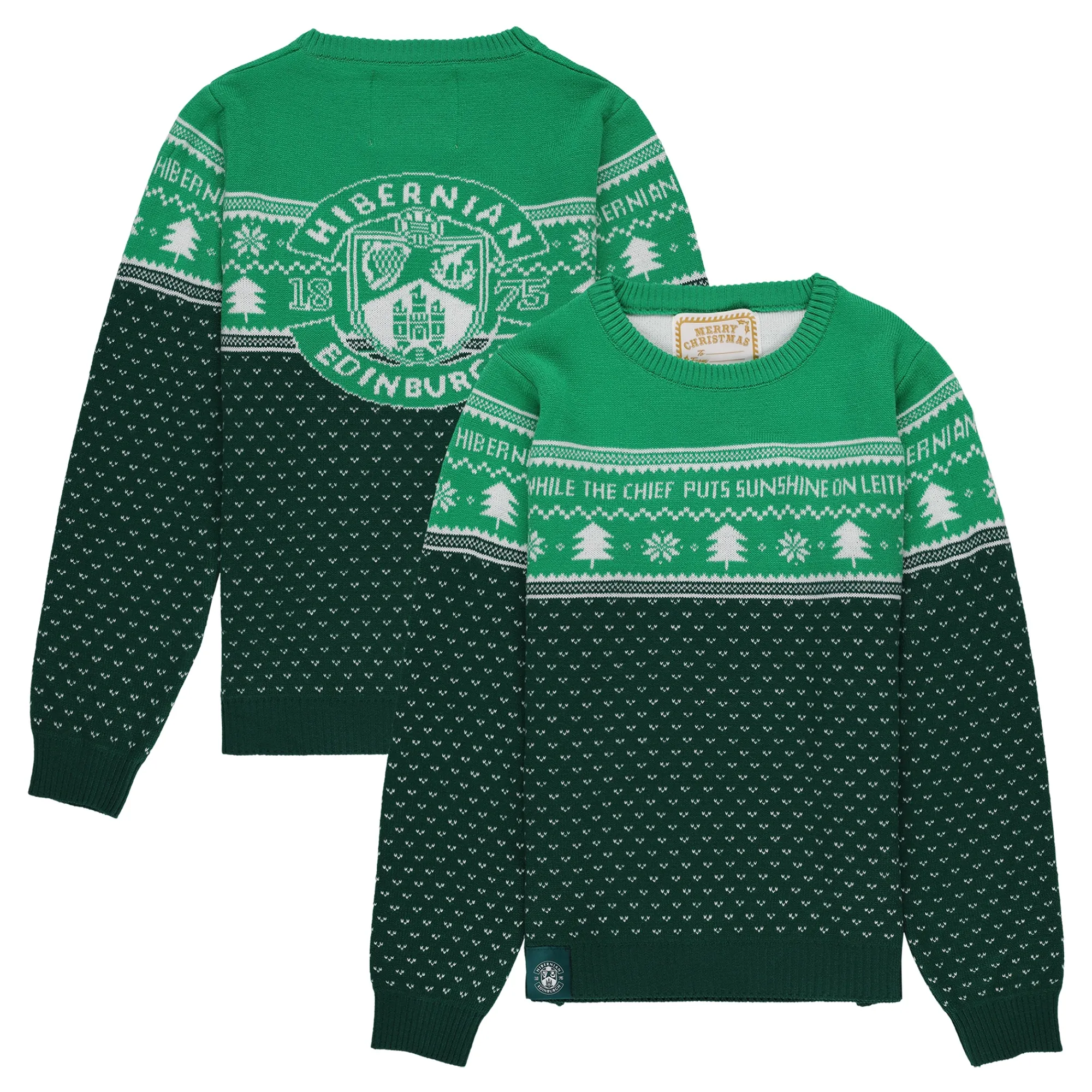 Hibernian Christmas Jumper - Green - Kids