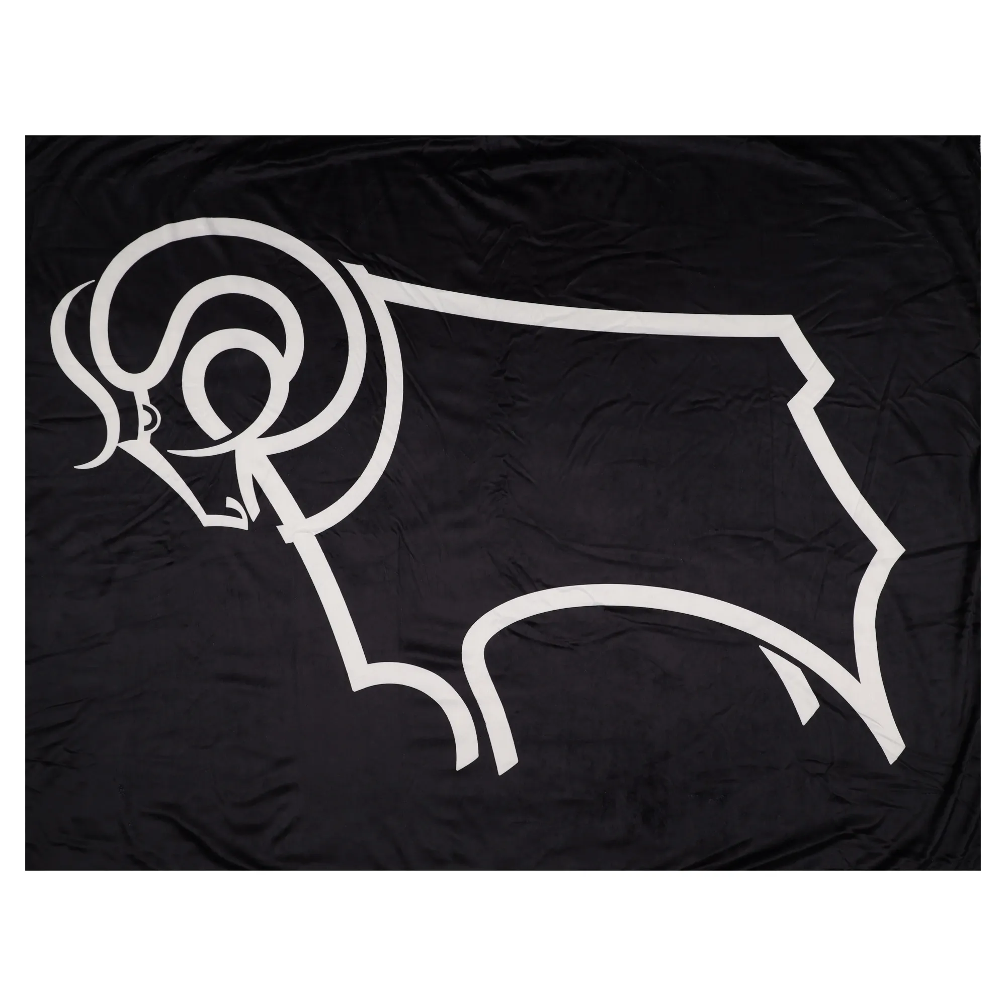 Derby County Flannel Sherpa Fleece Blanket - 117x152cm