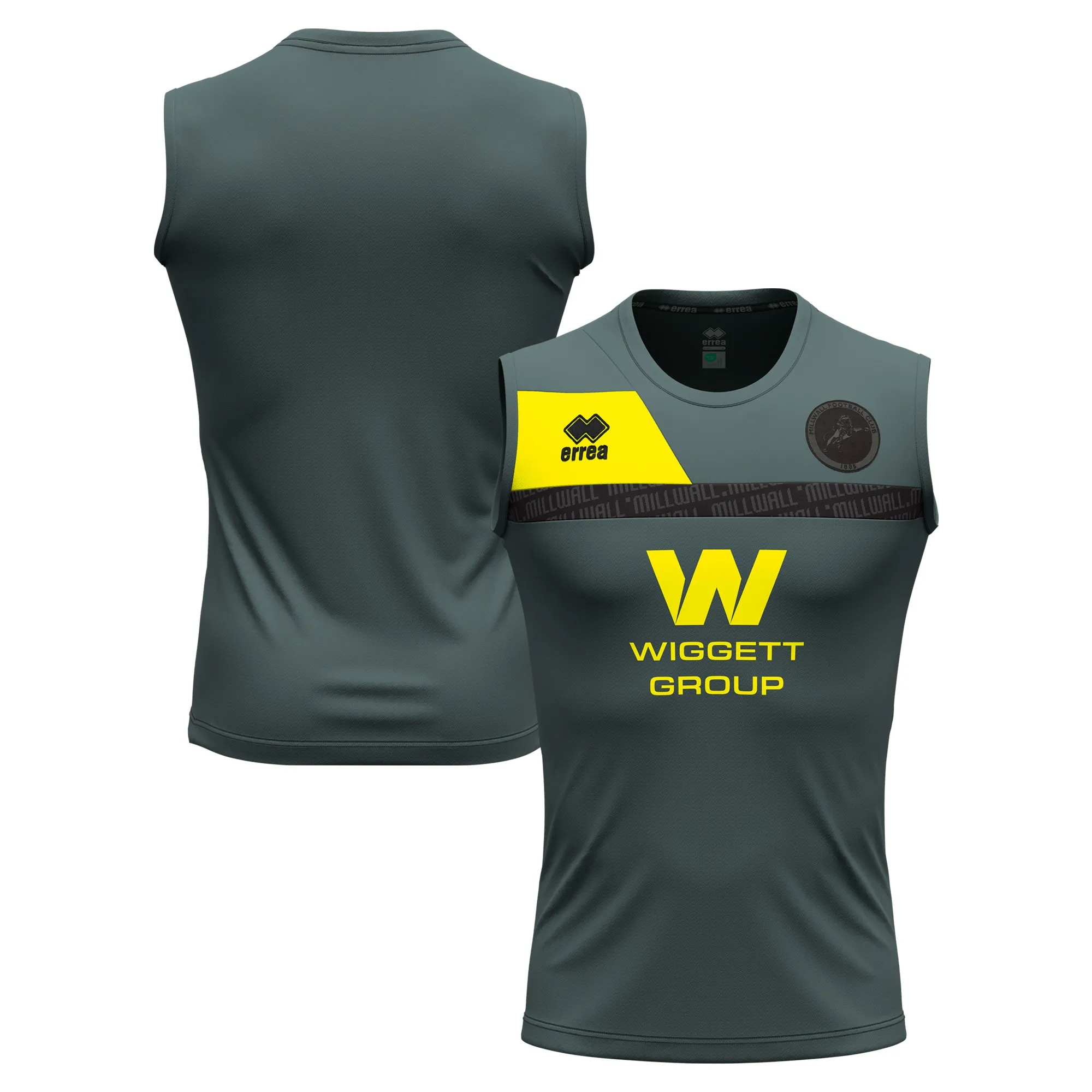 Millwall Errea Players Sleeveless Training Top - Anthracite