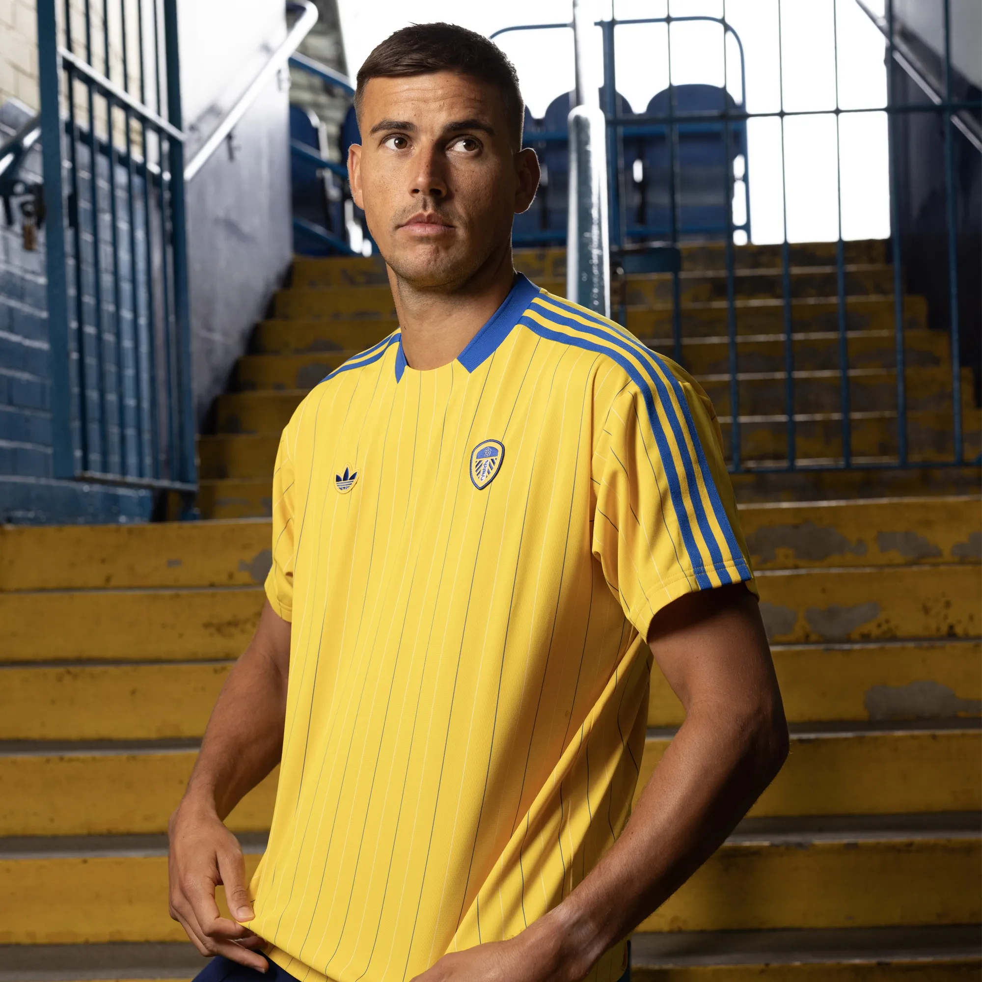 Leeds United adidas Icon Drill Top - Dark Blue アディダス メンズ