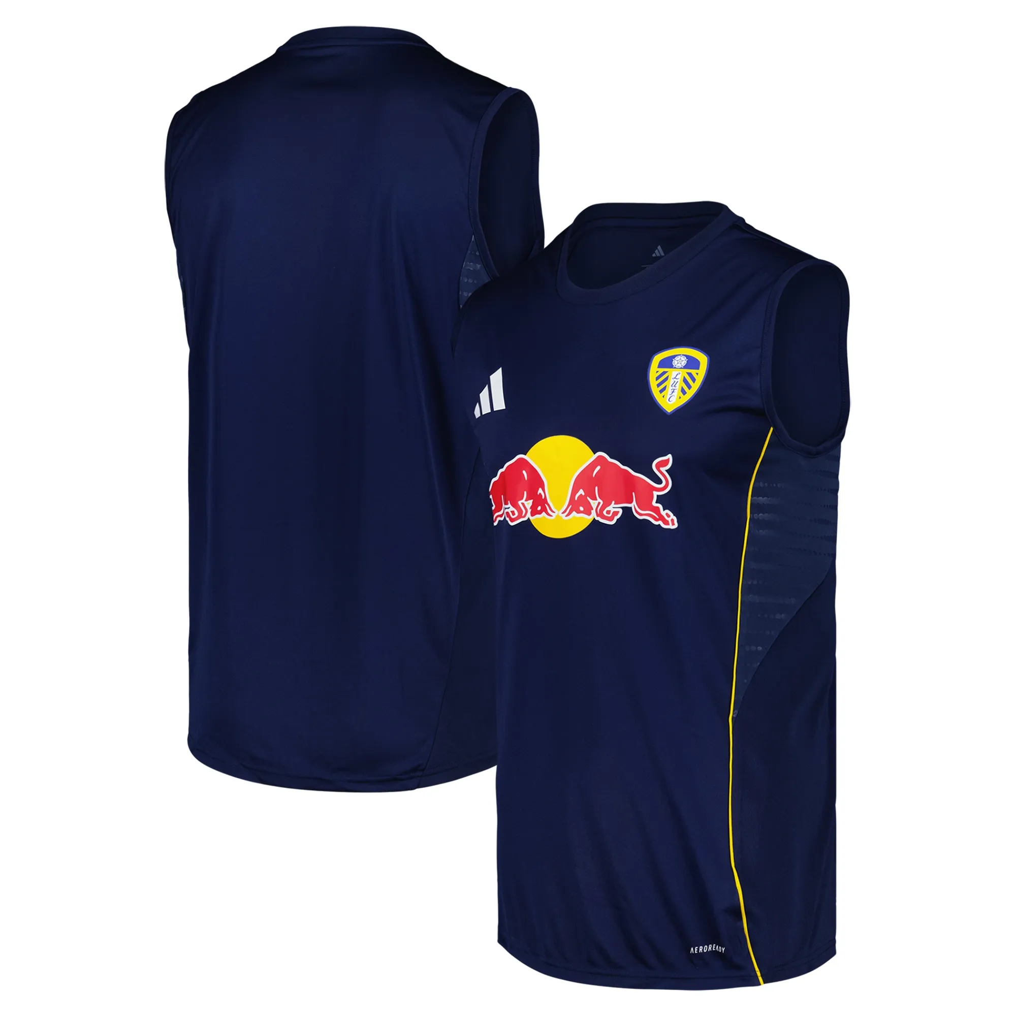 Leeds United adidas Training Sleeveless Jersey - Navy