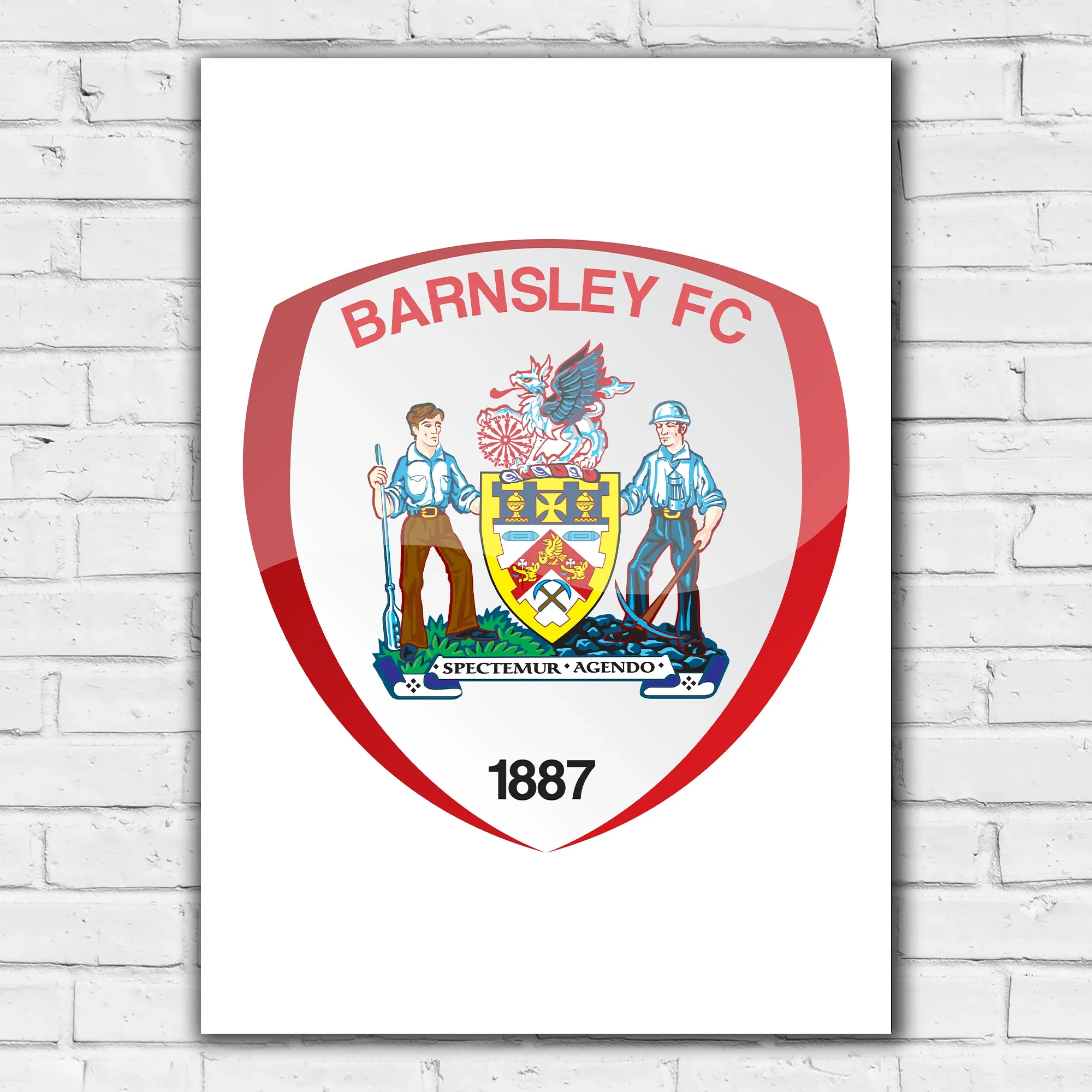 Barnsley Crest Print - Unframed A3