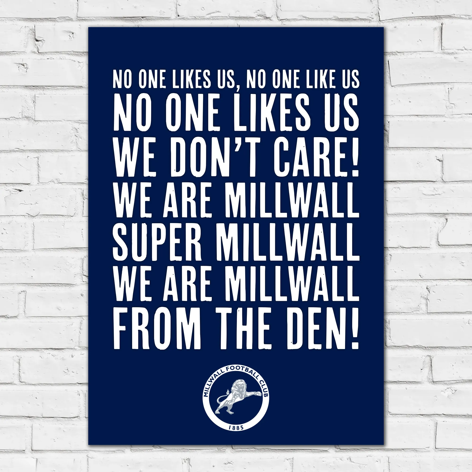 Millwall Song Print- Unframed A3