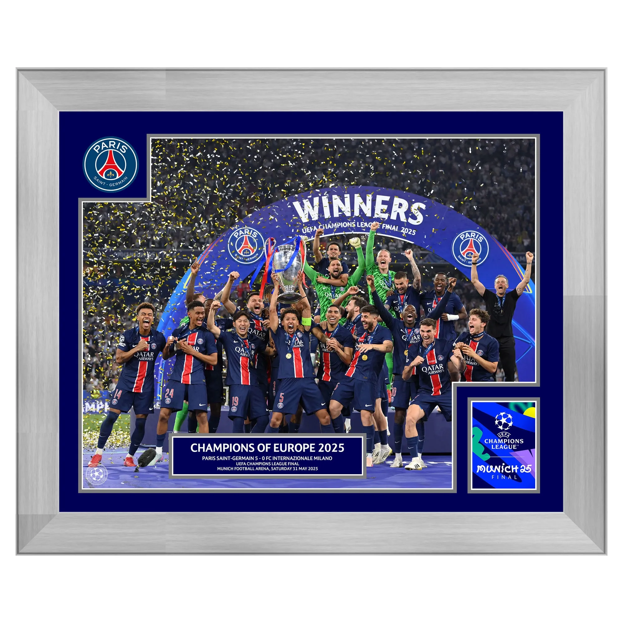 PSG Champions of Europe - 20x16 Frame