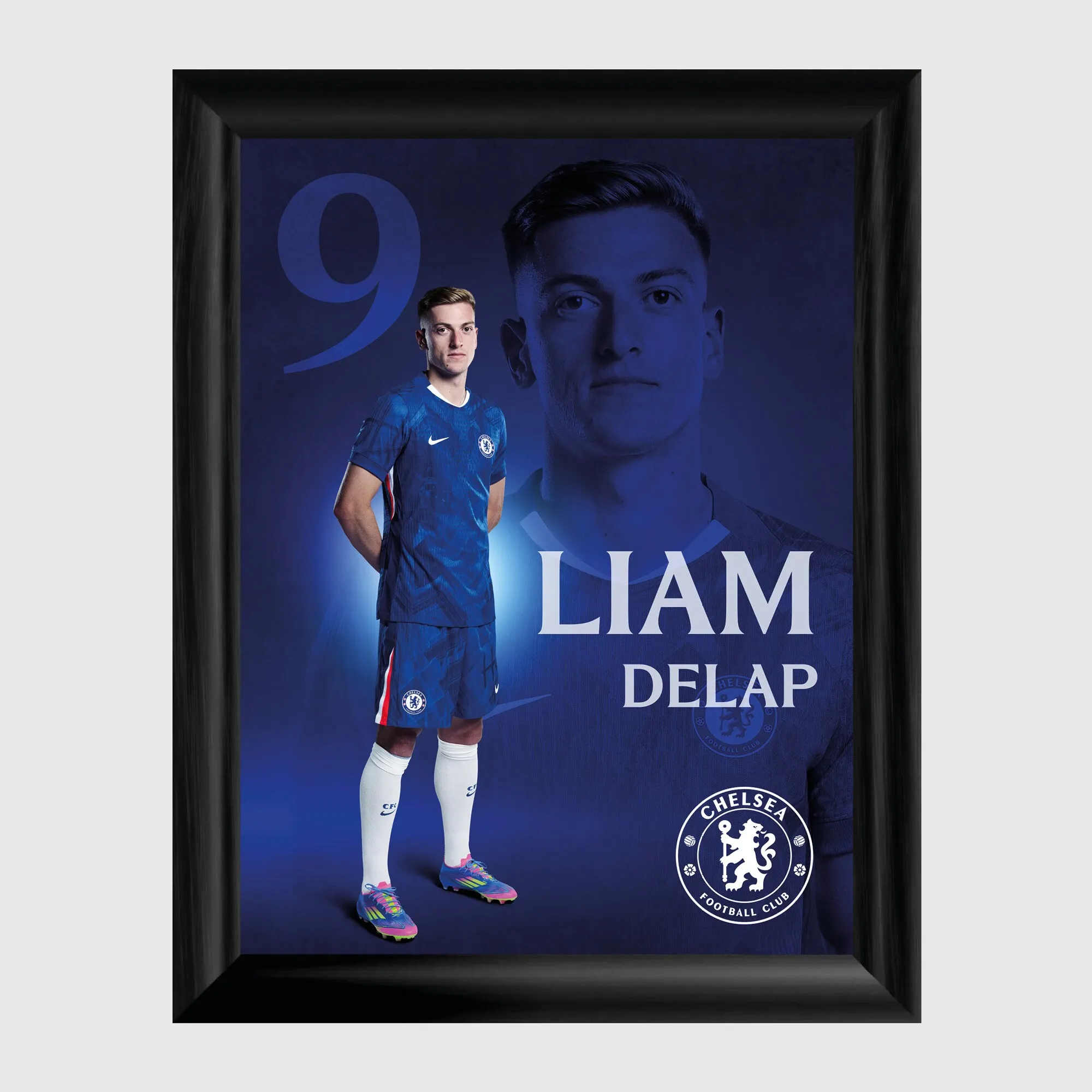 Chelsea Liam Delap 2025-26 Framed Print - 12 x 16