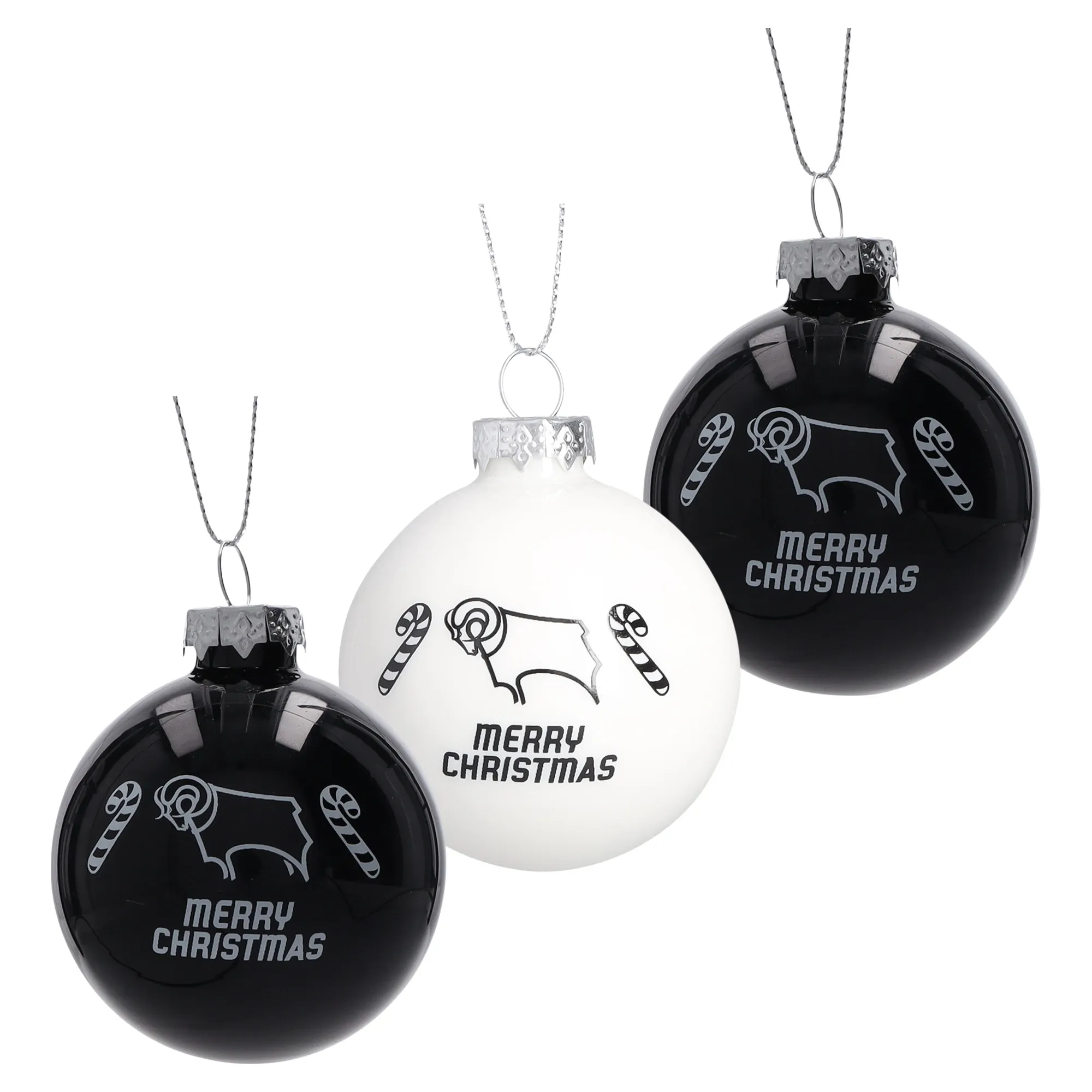 Derby County Classic Bauble Set - 3 Pack
