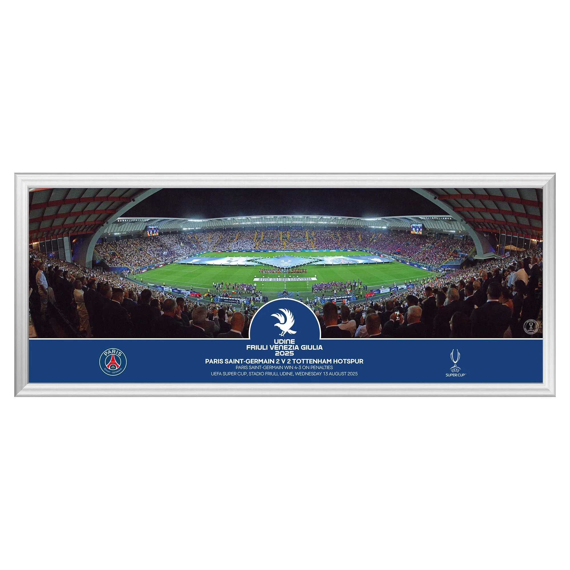 Paris Saint-Germain UEFA Super Cup Line Up Graphic - 30" Panoramic
