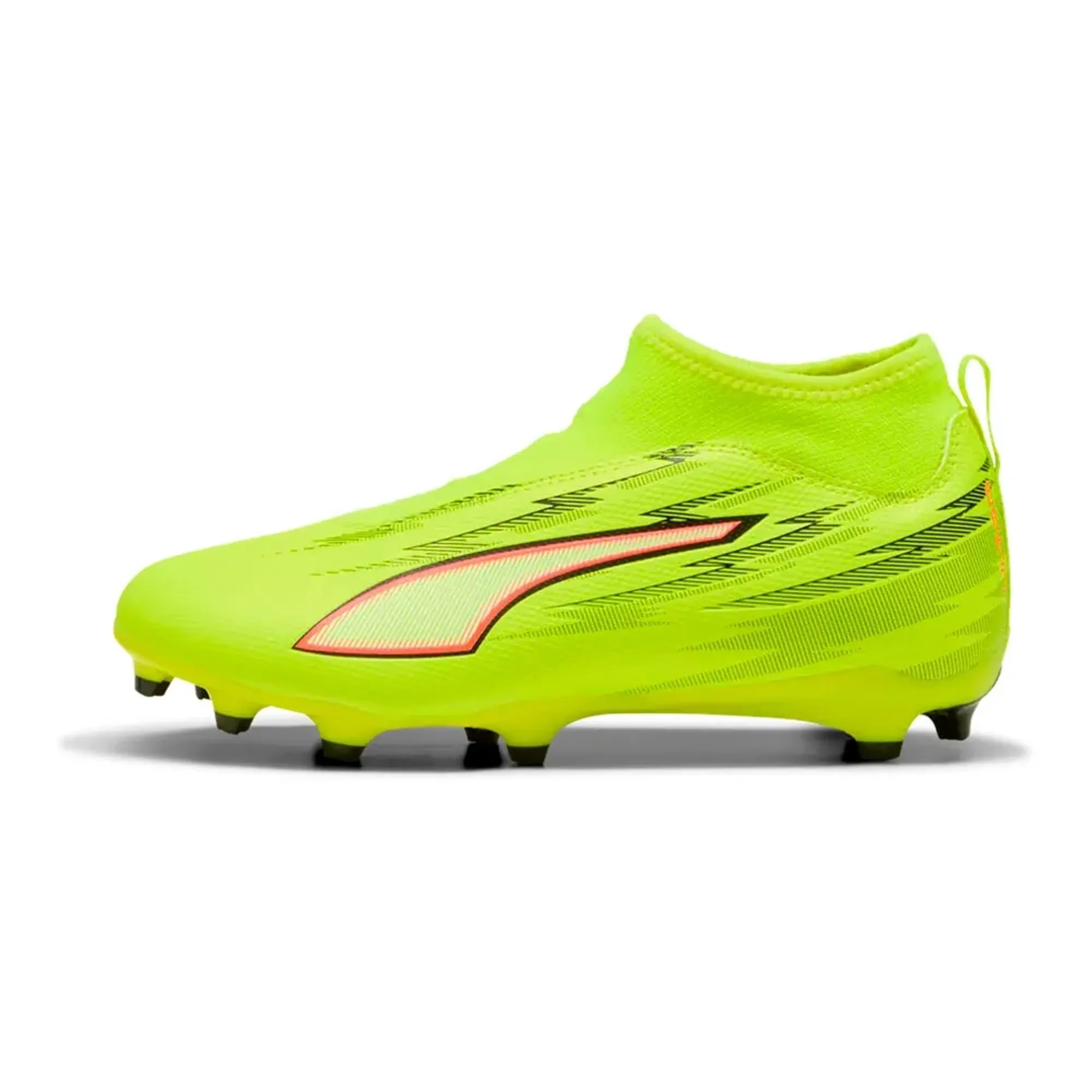 PUMA Ultra 6 Match+ Ll FG/AG Football Boots Youth, Yellow Alert/Black/Glowing Red, size 1