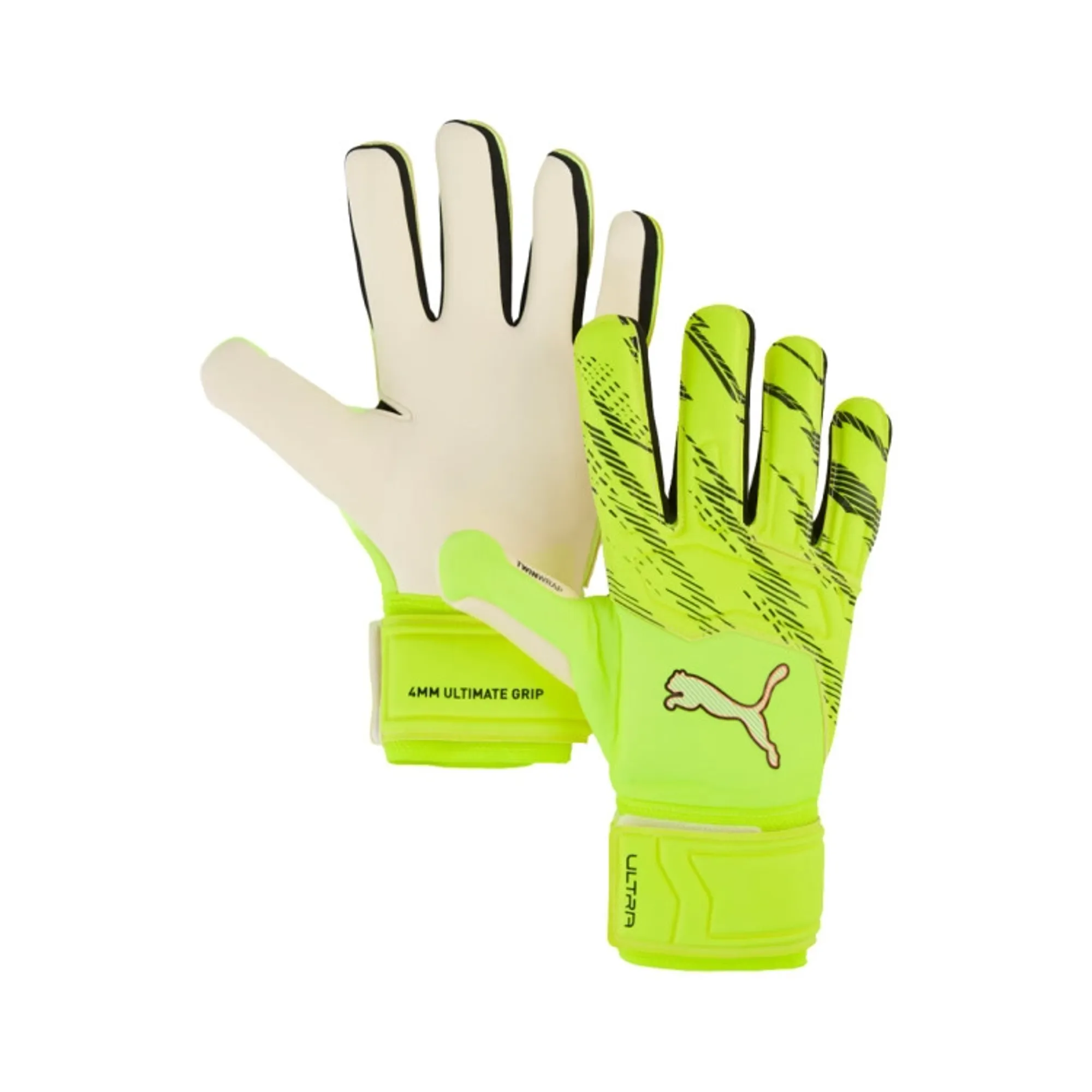 PUMA Ultra Pro Goalkeeper Gloves, Yellow Alert/Black, size 10