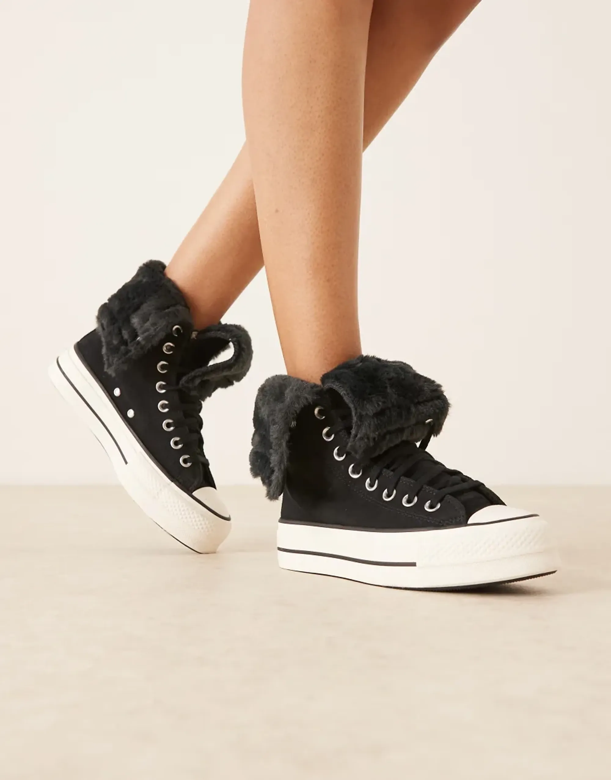 Converse Chuck Taylor All Star Fold Over Lift In Black