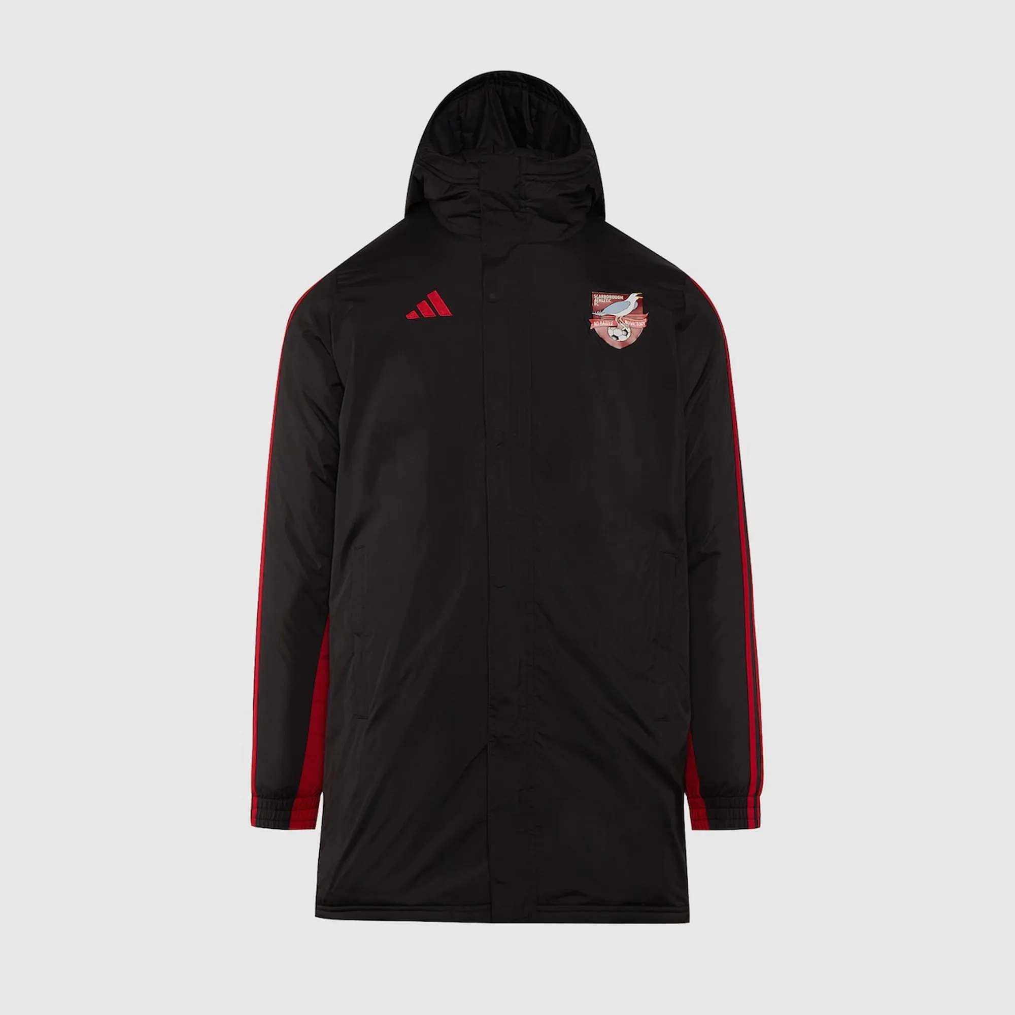 adidas Scarborough Athletic Padded Jacket Black Team Power Red