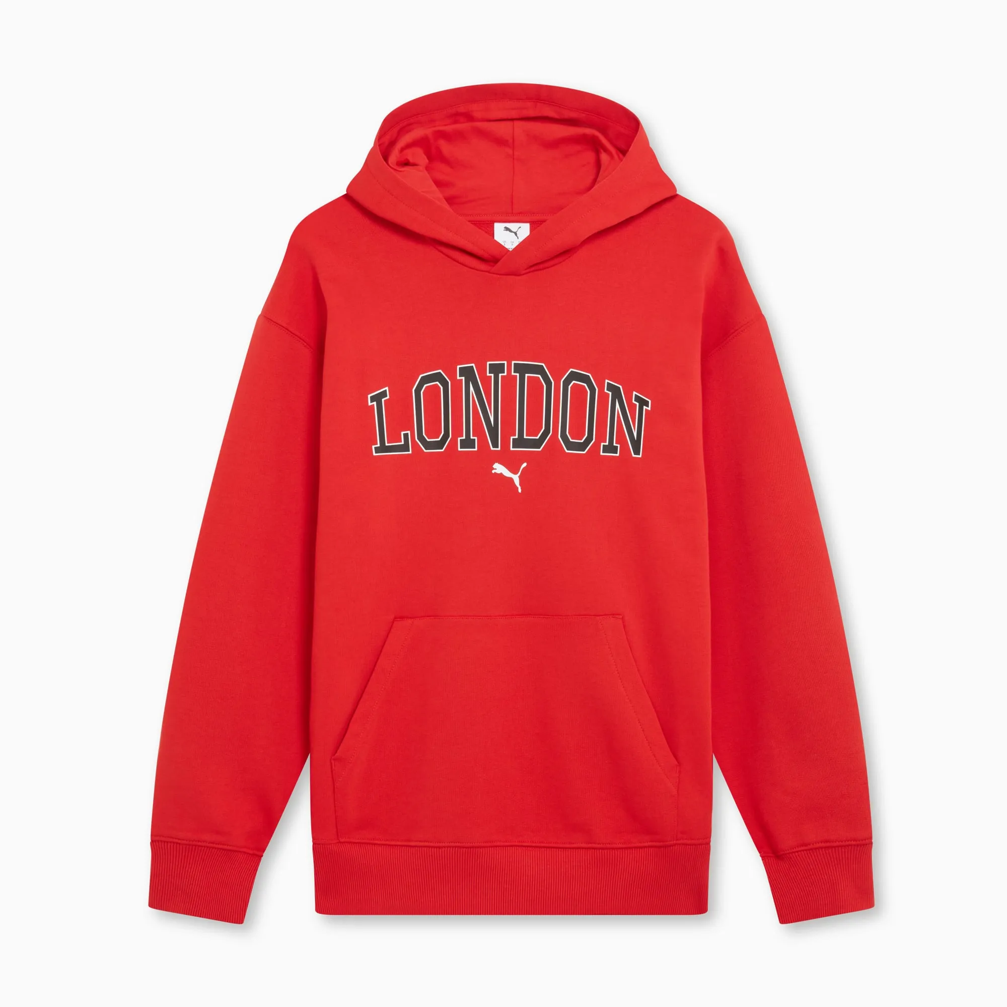 PUMA Graphic Varsity LDN Hoodie Men, Red, size 3XL