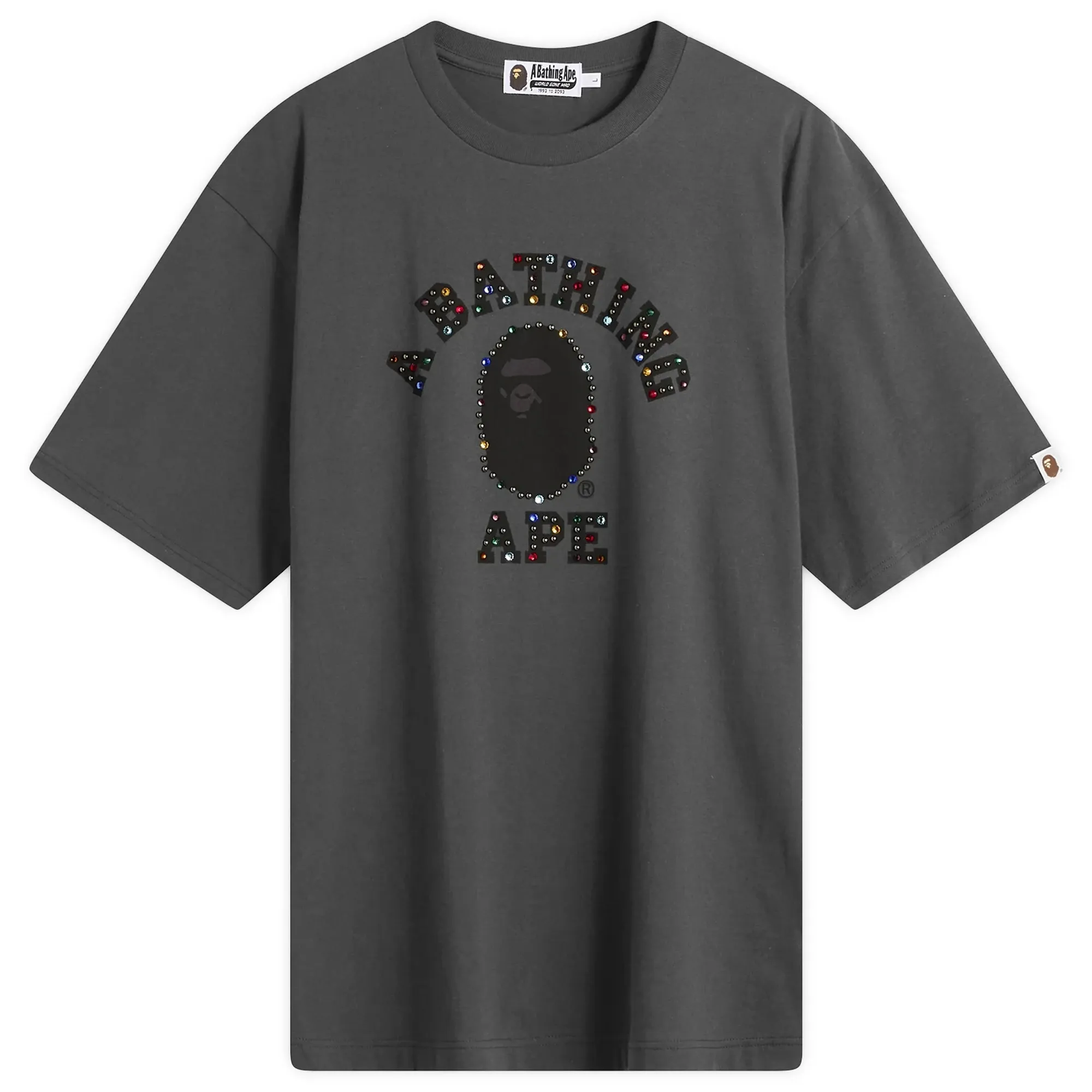 A Bathing Ape Men's Colour Stone College T-Shirt Black