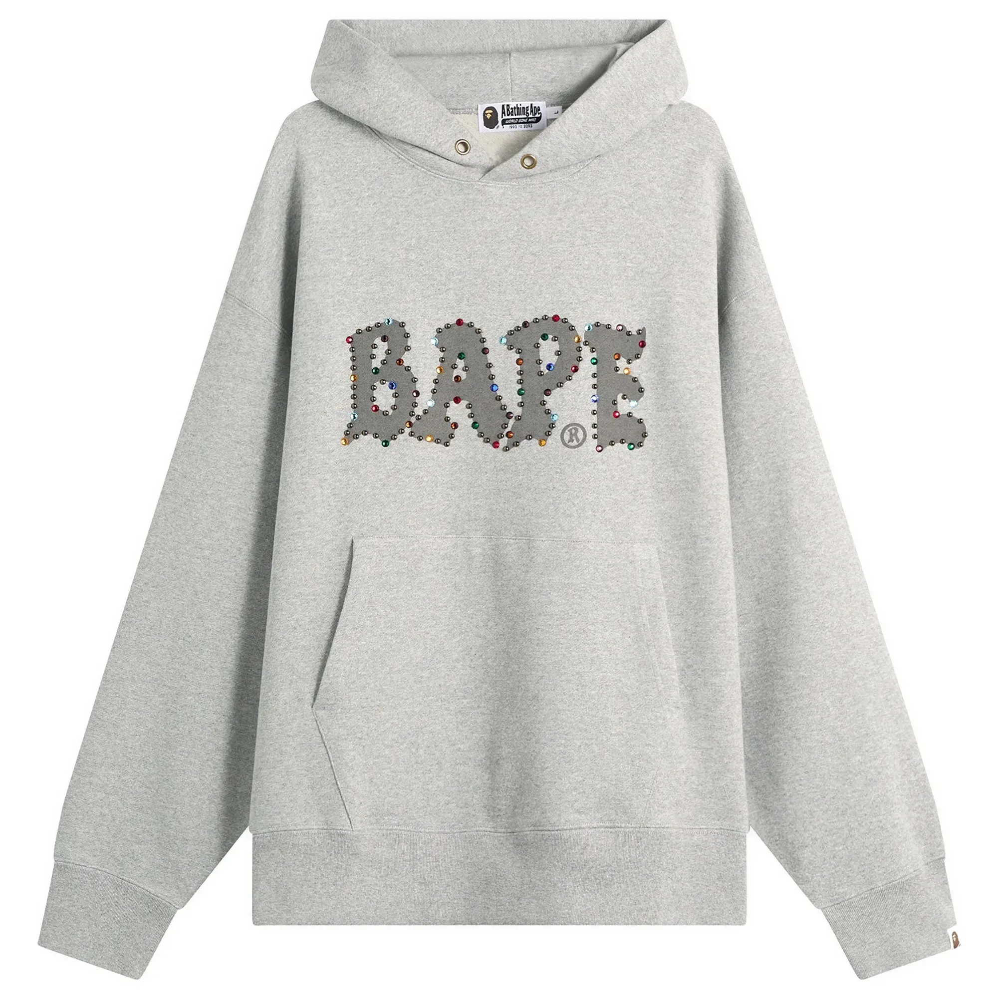 A Bathing Ape Men's Colour Stone BAPE Hoodie Gray