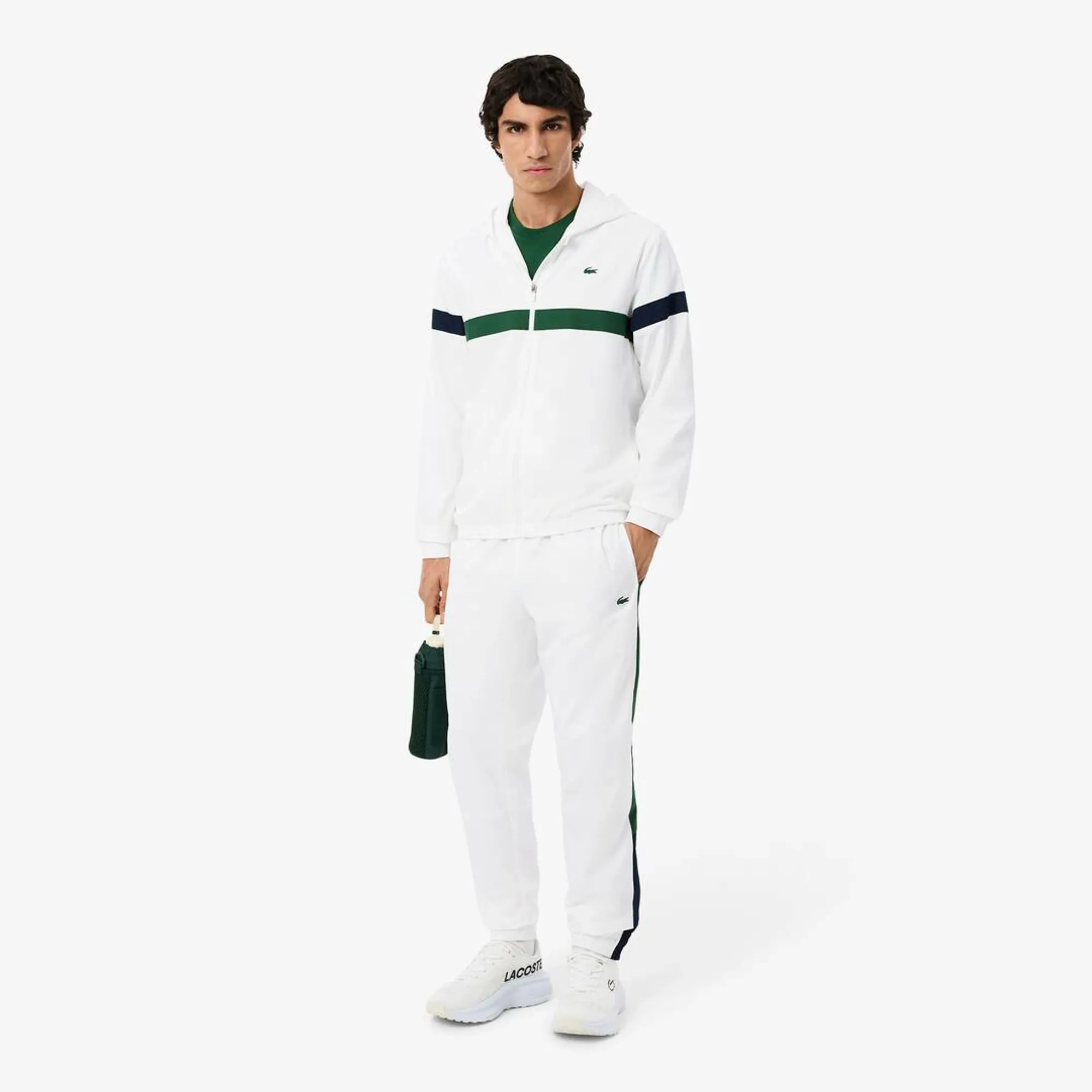 Lacoste Sport Colour-Block Tracksuit - White / Green