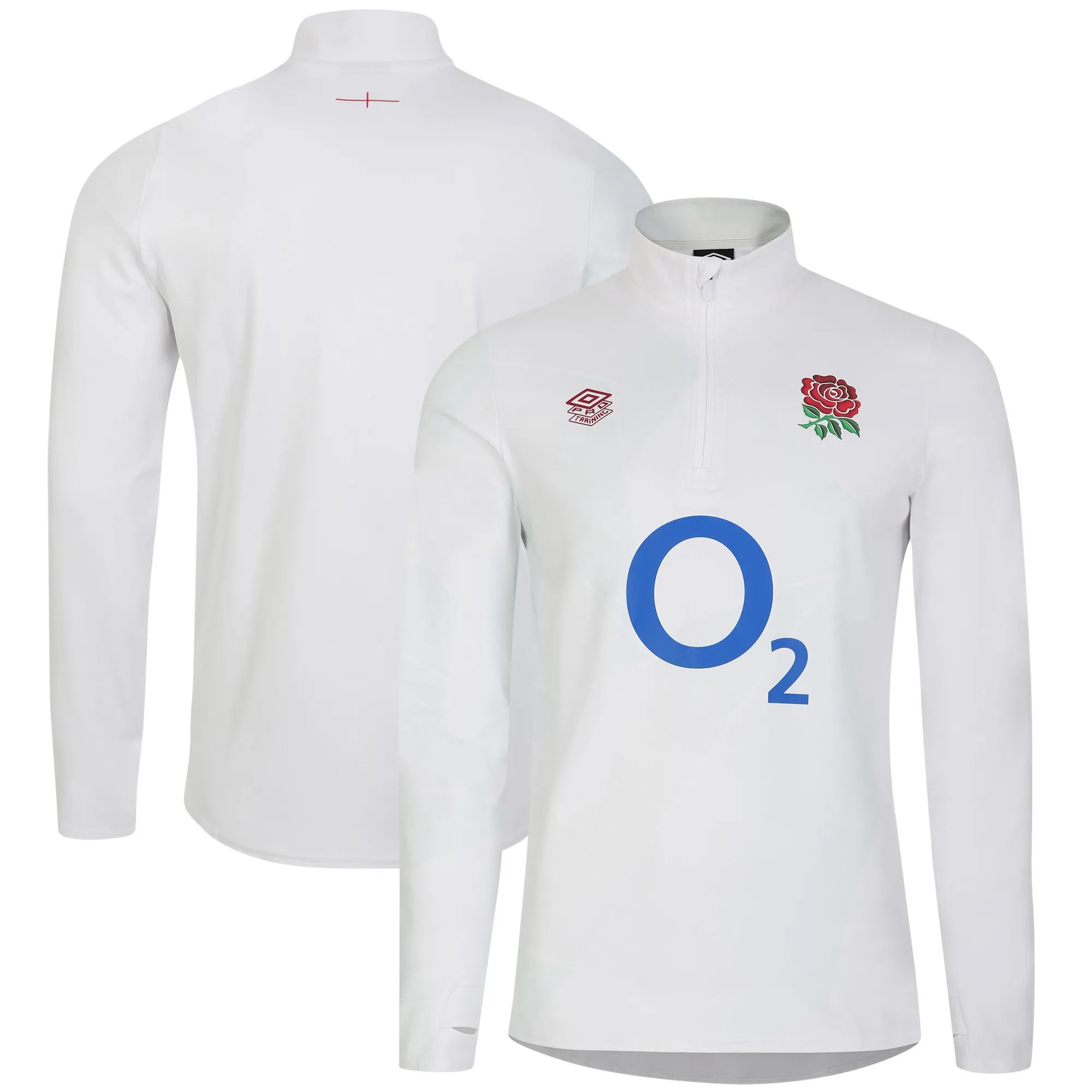 2023-2024 England Rugby Warm Up Mid Layer Top (White)