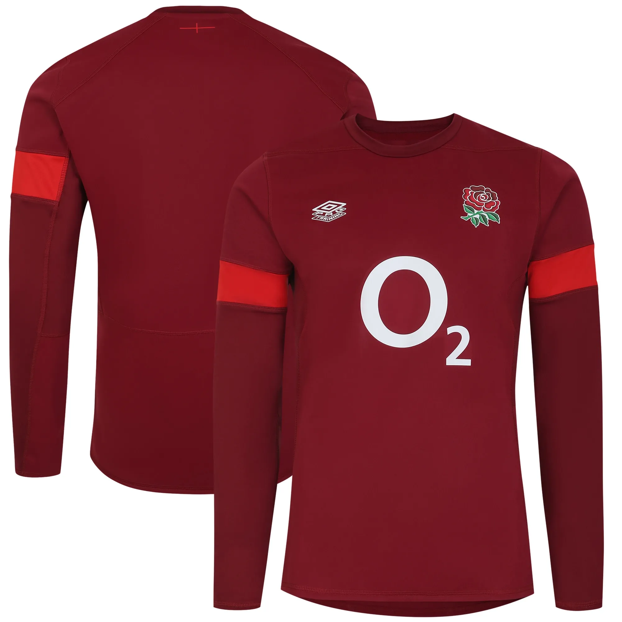 2023-2024 England Rugby Contact Drill Top (Flame Scarlet)