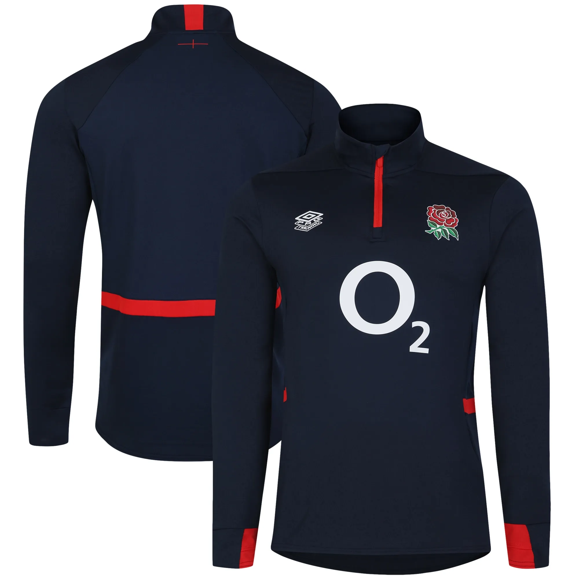 2023-2024 England Rugby Mid Layer Top (Navy Blazer)