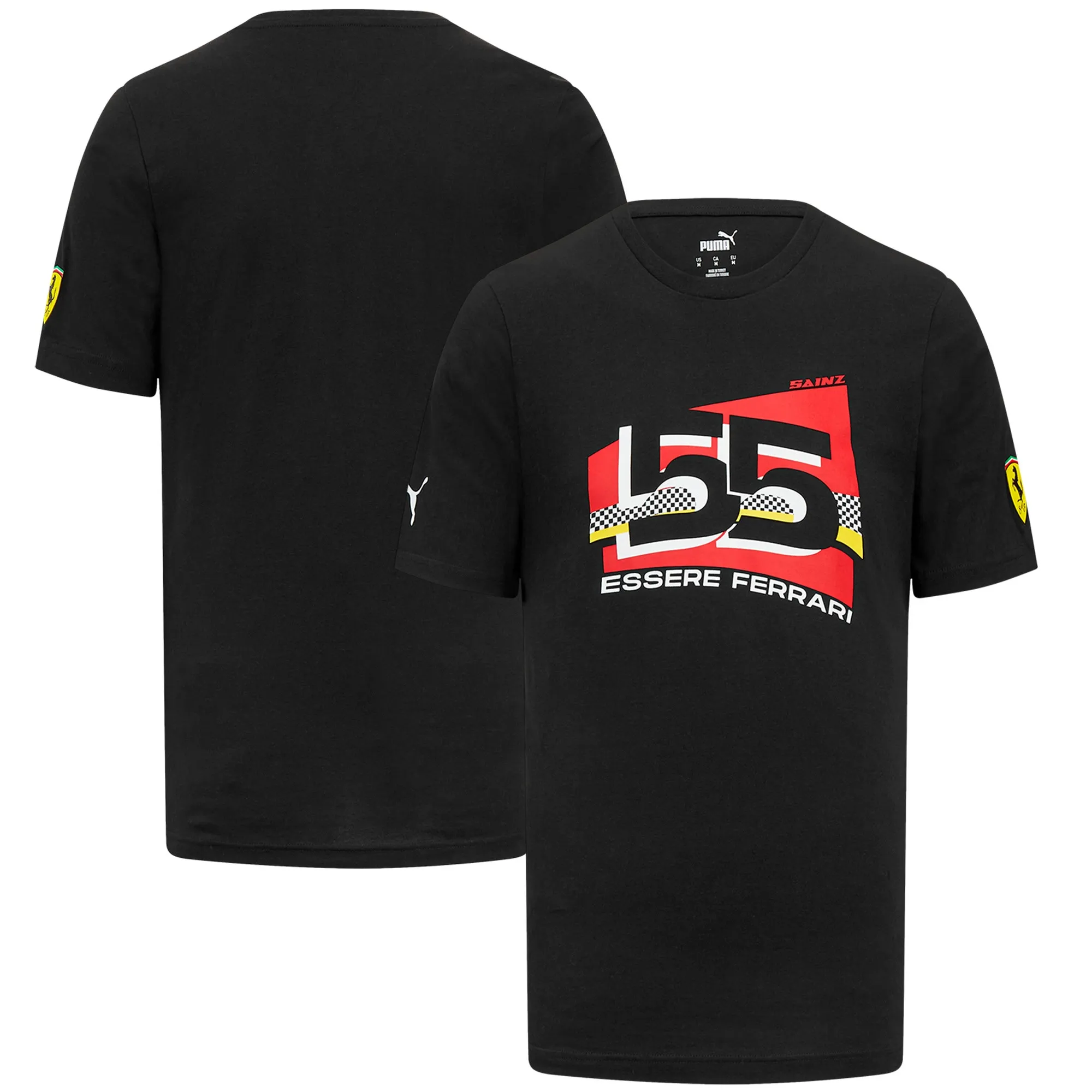 2023 Ferrari Carlos Sainz #55 Driver T-Shirt (Black)
