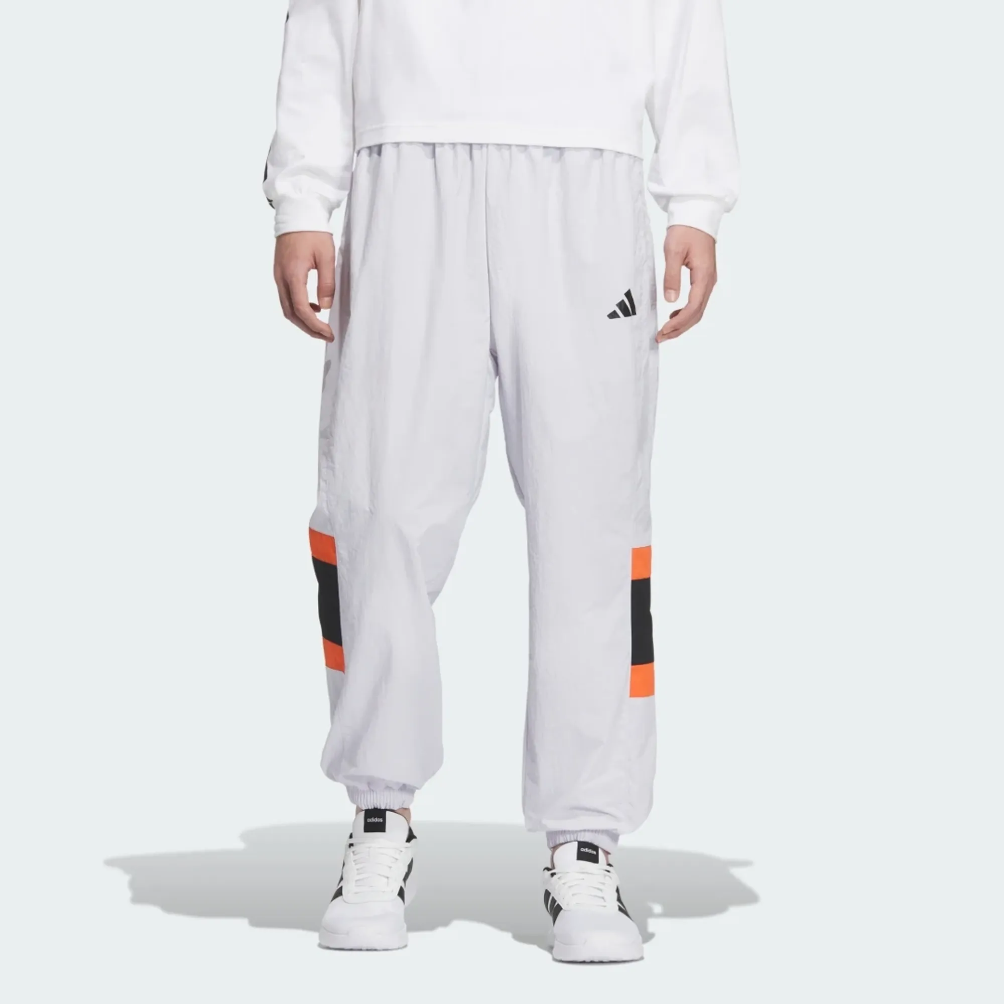 adidas Wording Pack Loose Fit Mesh-Lined Woven Elastic Hem Joggers