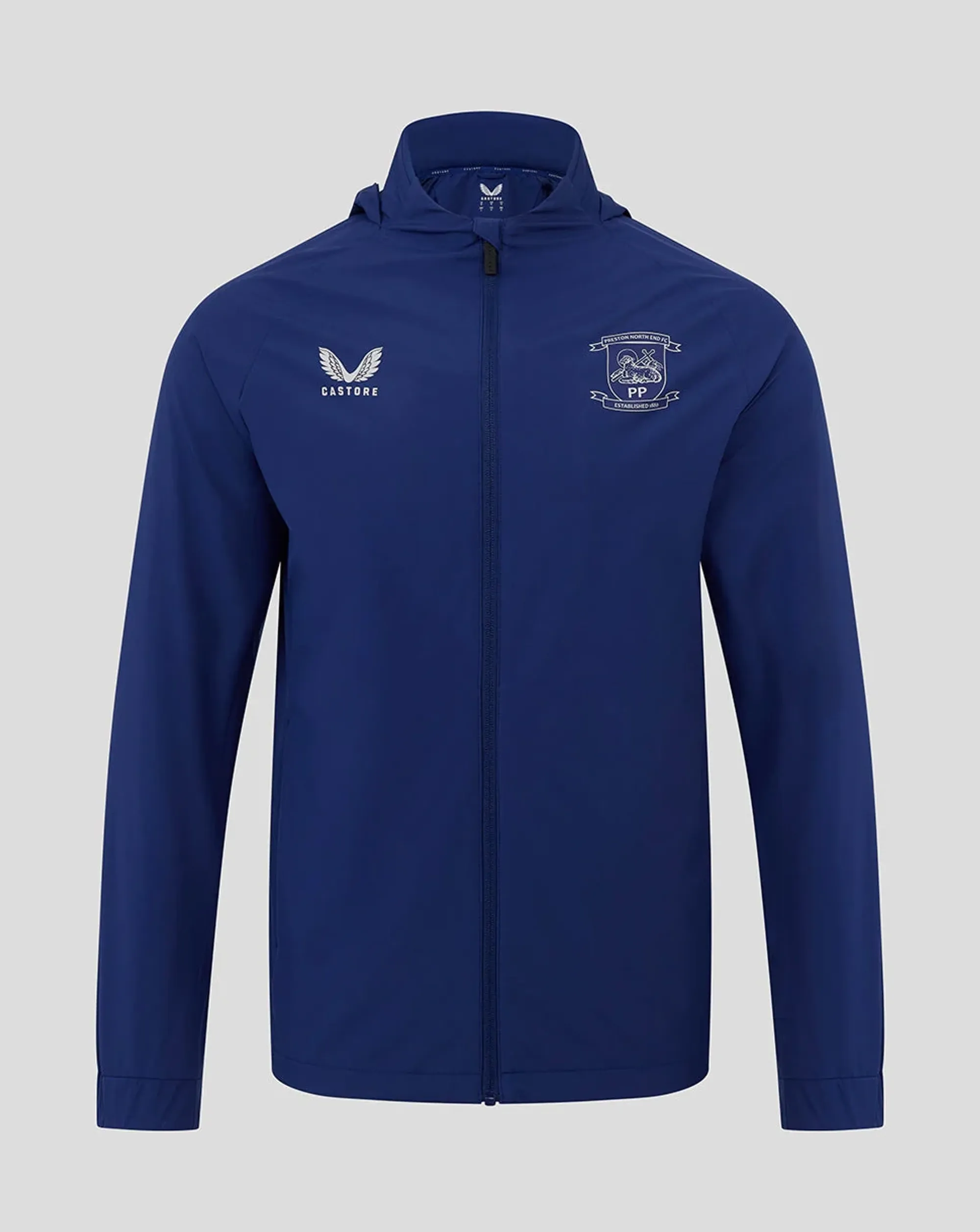 Castore Preston North End Men's 25/26 Training Packable Hood Shower Jacket