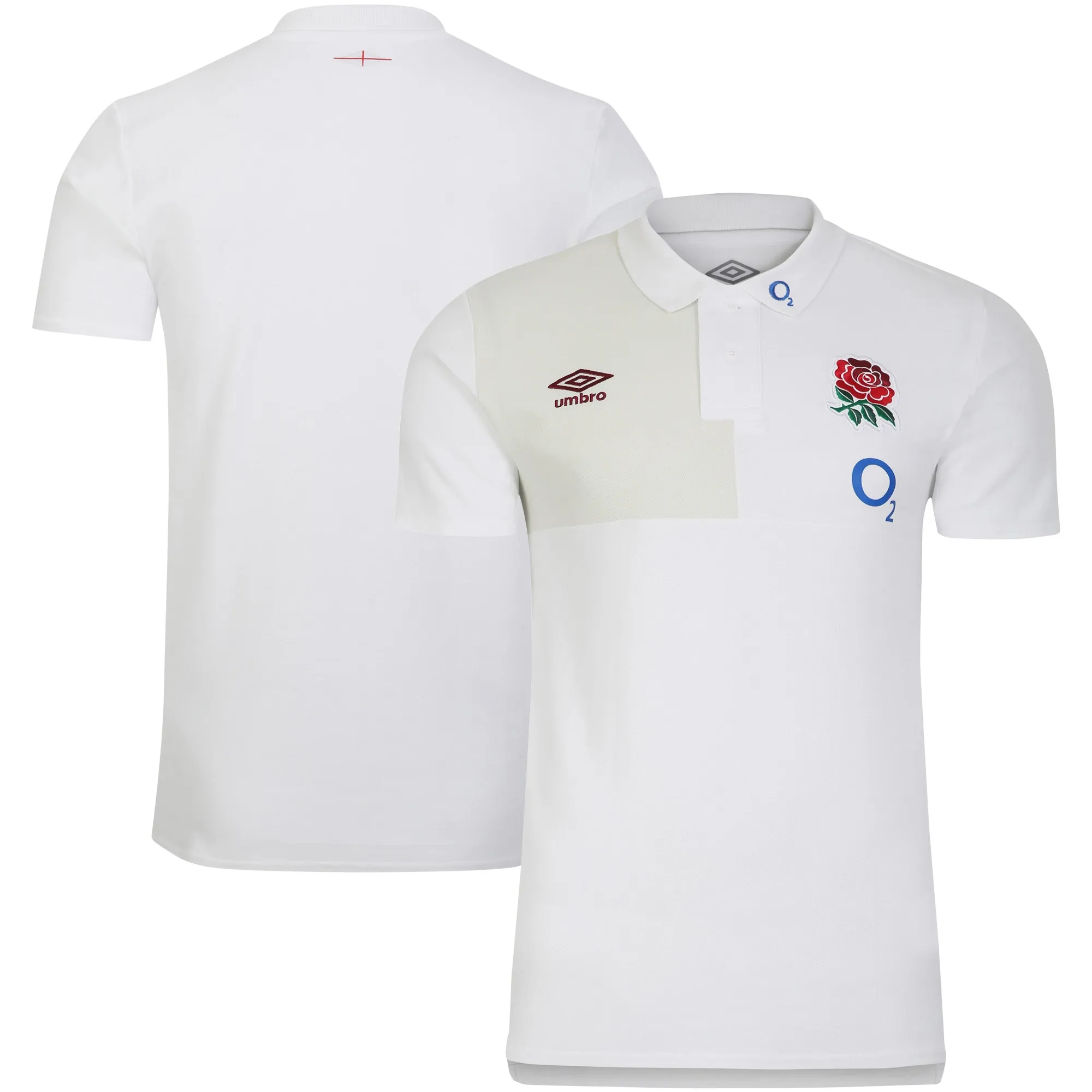 2023-2024 England Rugby CVC Polo (Brilliant White)