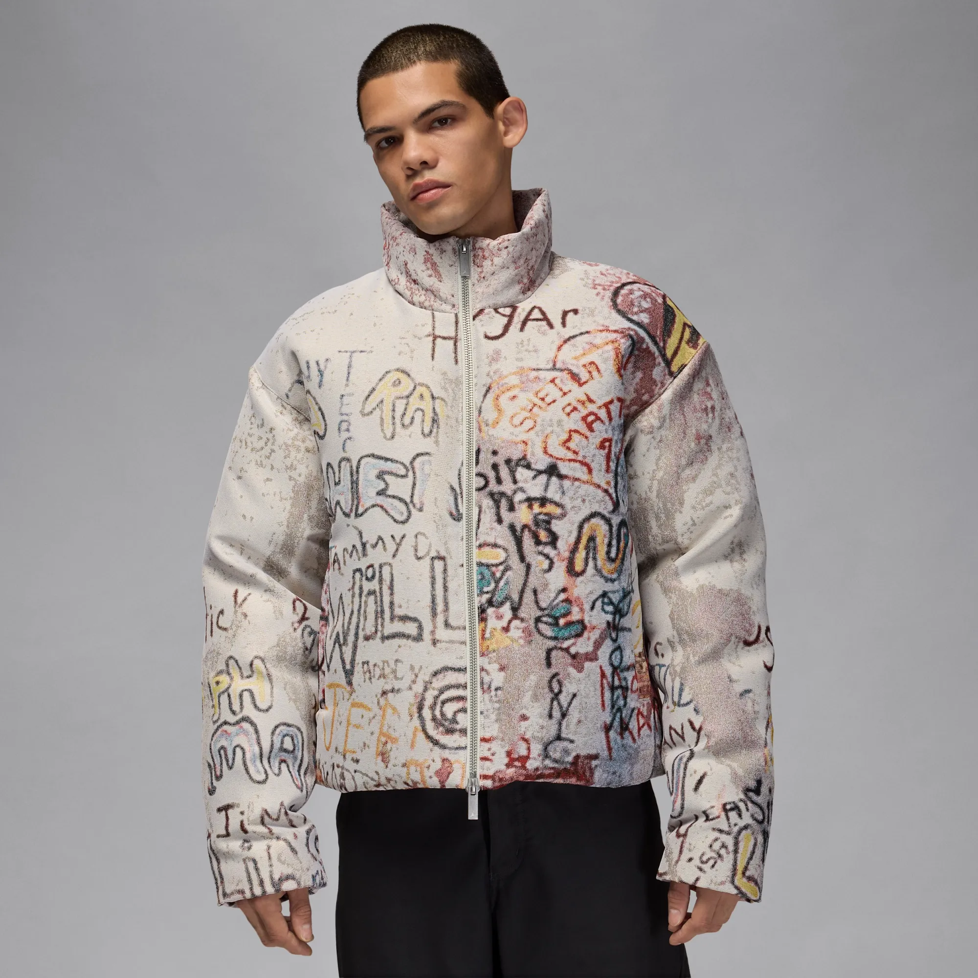 Nike Jordan Nike Air Jordan Men's Puffer Jacket - White - Polyester