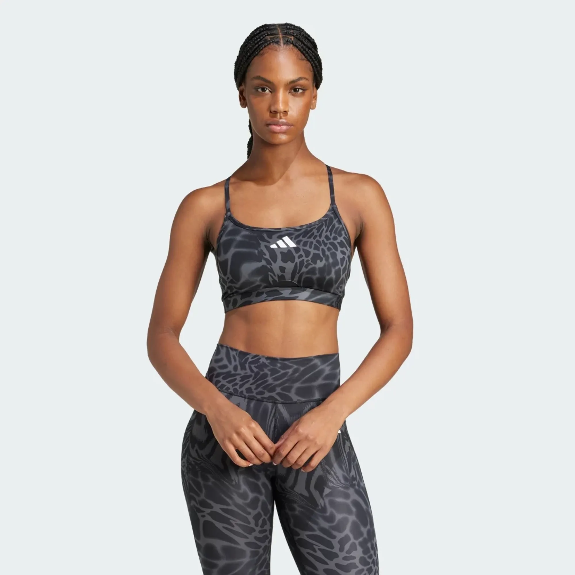 adidas Aeroreact Training Light Support 3-Stripes Bra