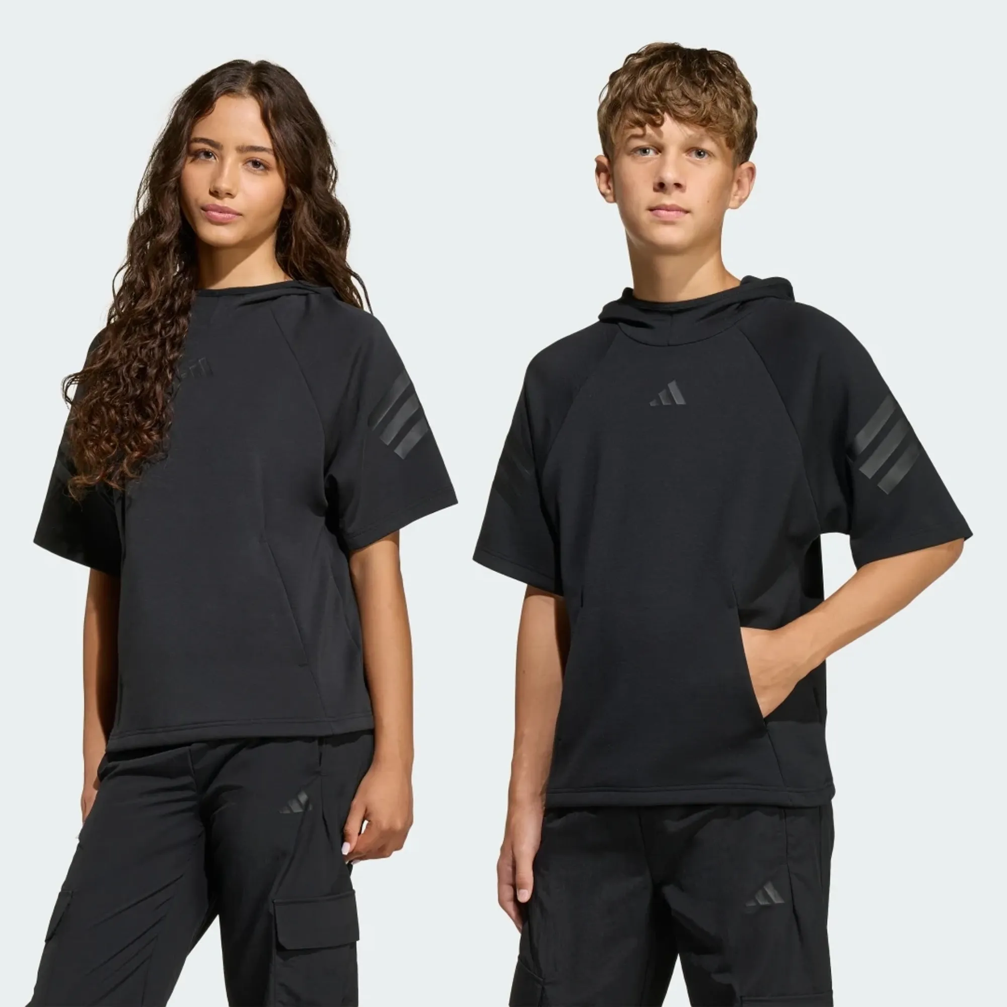 adidas FUTURE ICONS 3 STRIPES SHORT SLEEVE HOODIE