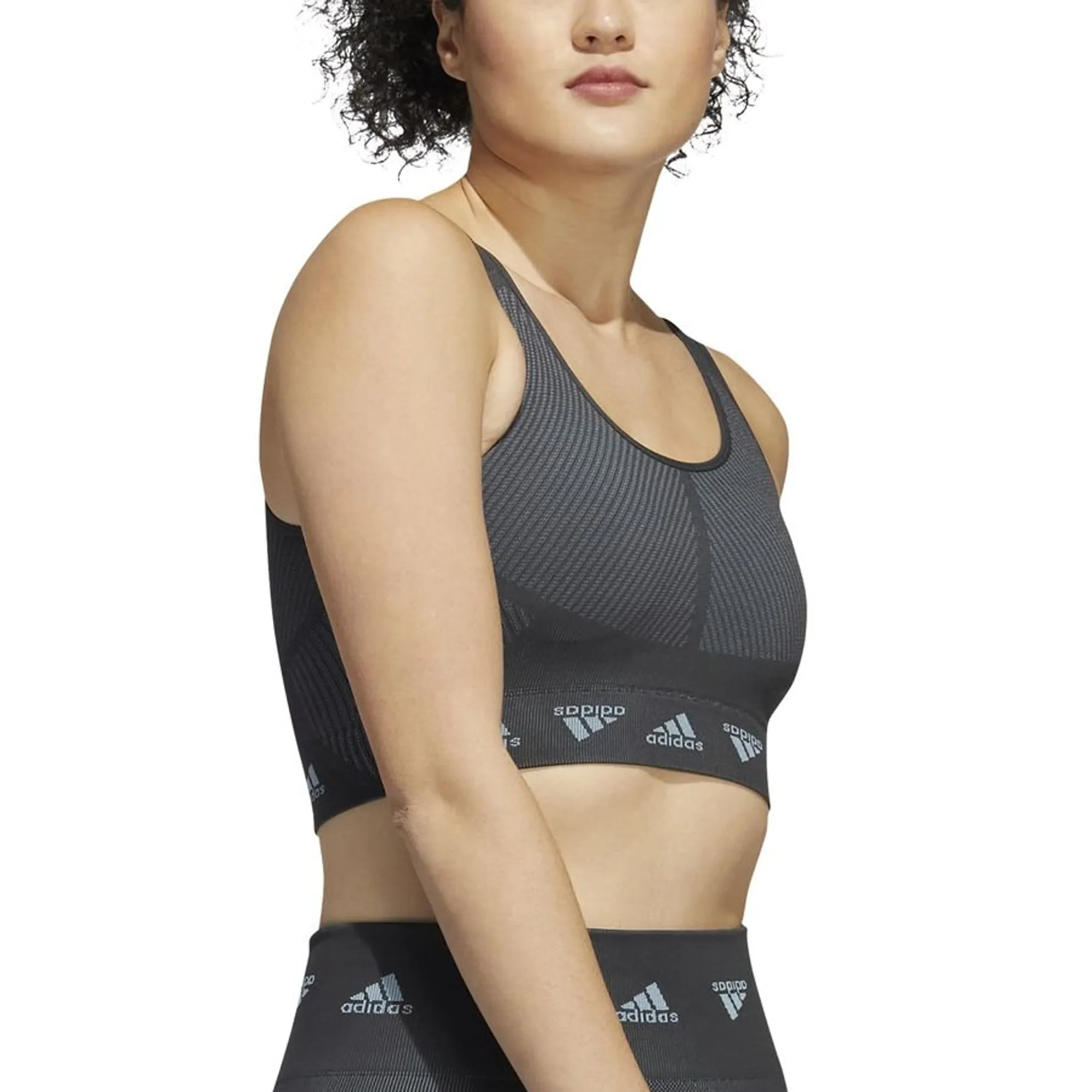 Adidas Sports Bra Aeroknit - ['Grey']