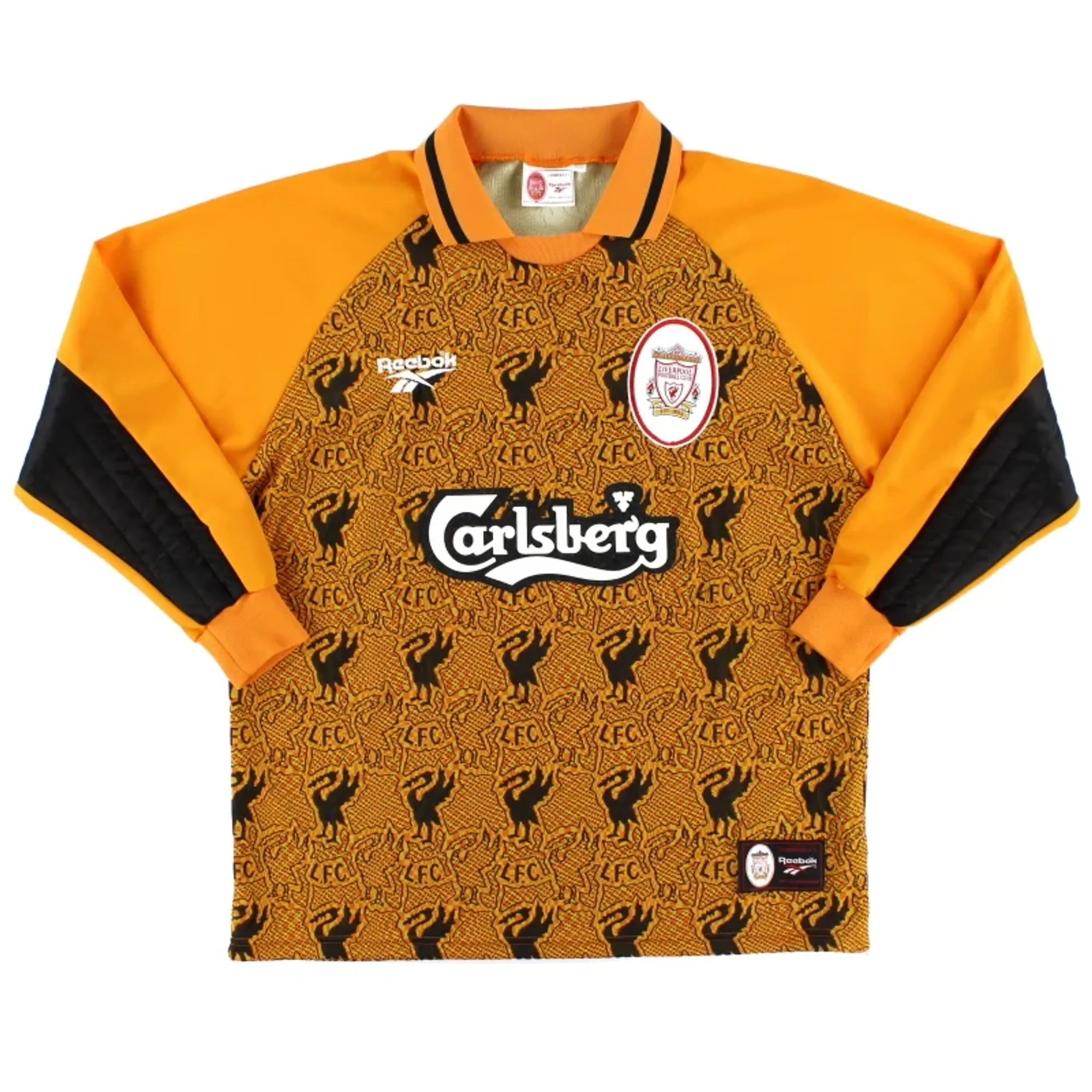 1996-97 Liverpool Reebok Goalkeeper Shirt L.Boys - Liverpool / Excellent 