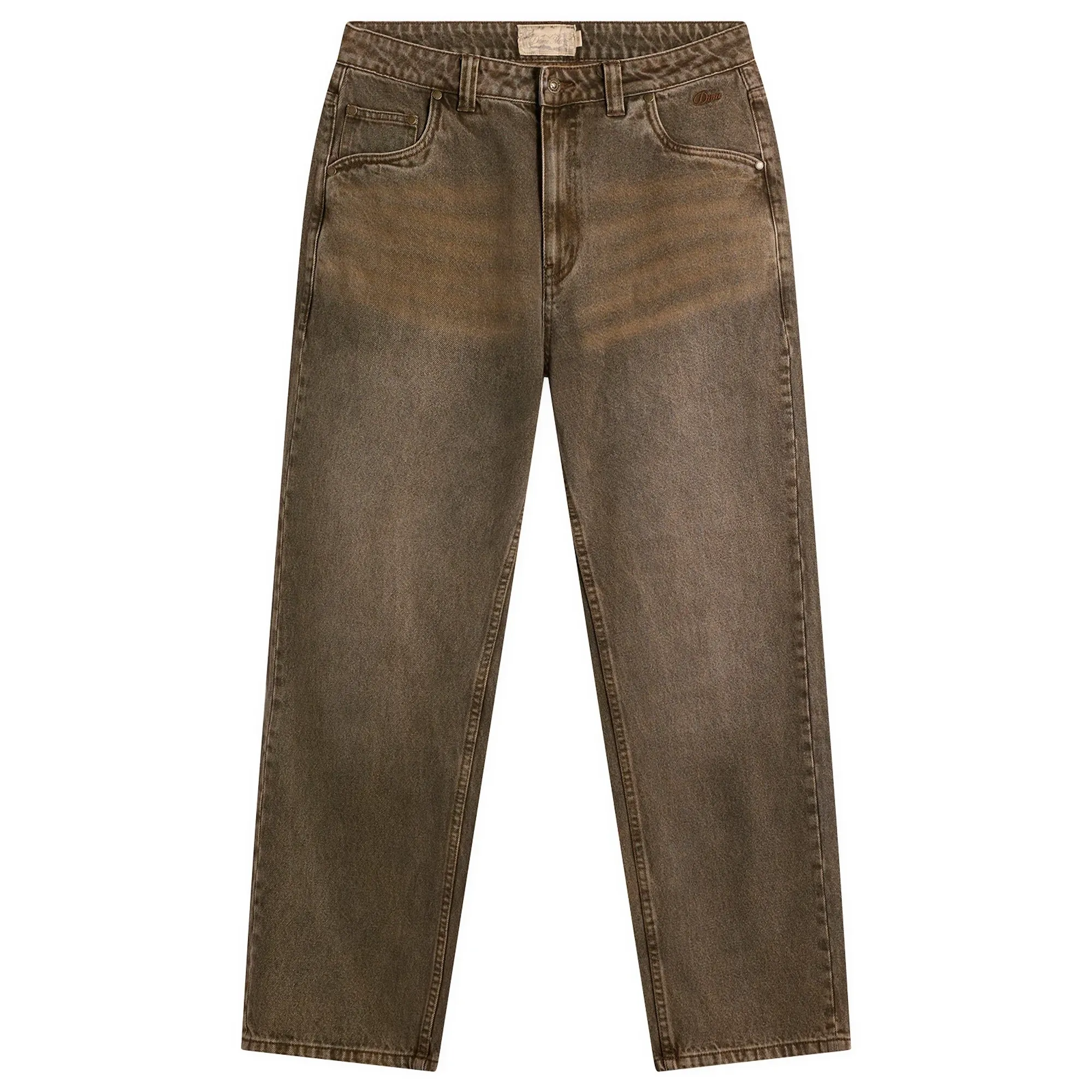 Dime Men's Relaxed Denim Pants Sandblasted Brown