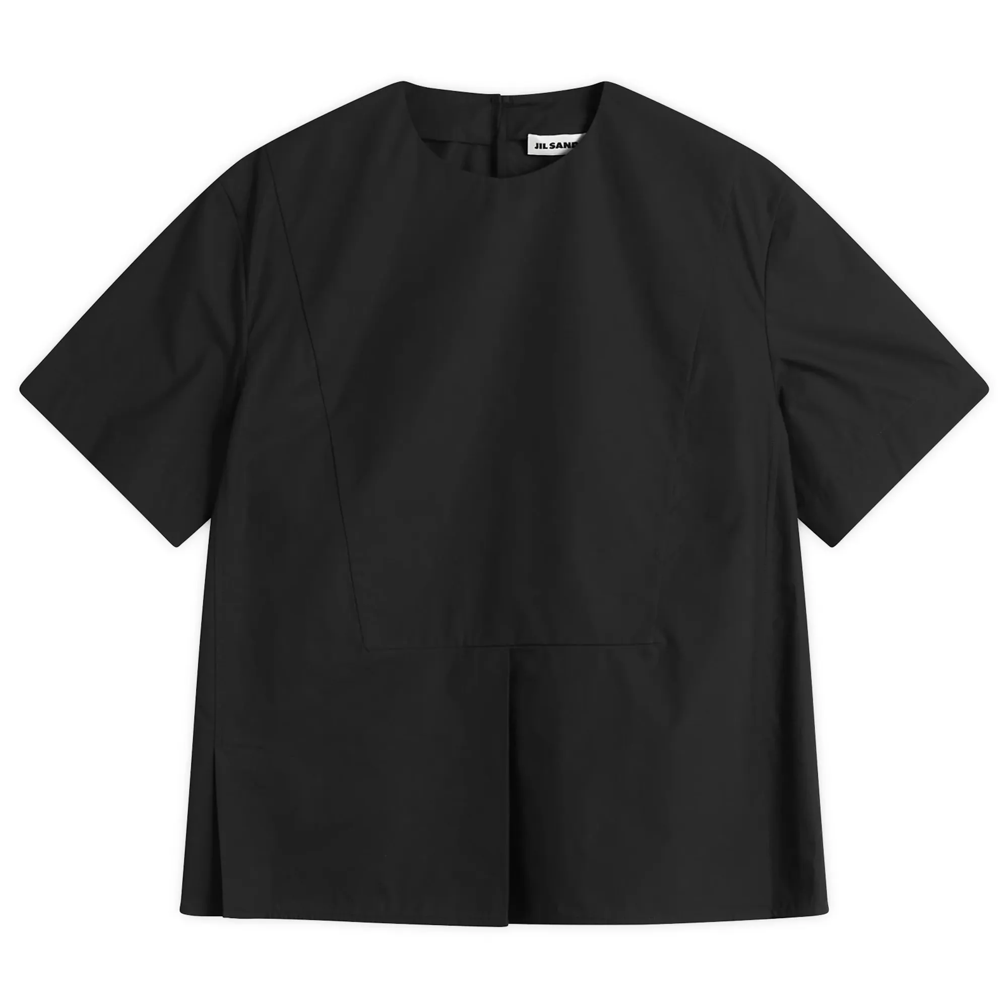 Jil Sander Women's Pleat Back Formal Top Black